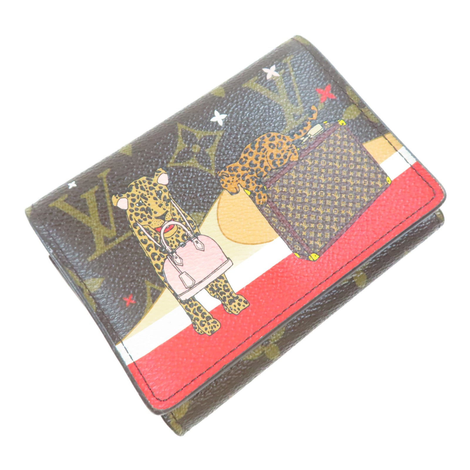 LOUIS VUITTON Monogram Portefeuille Victorine金扣錢包棕色