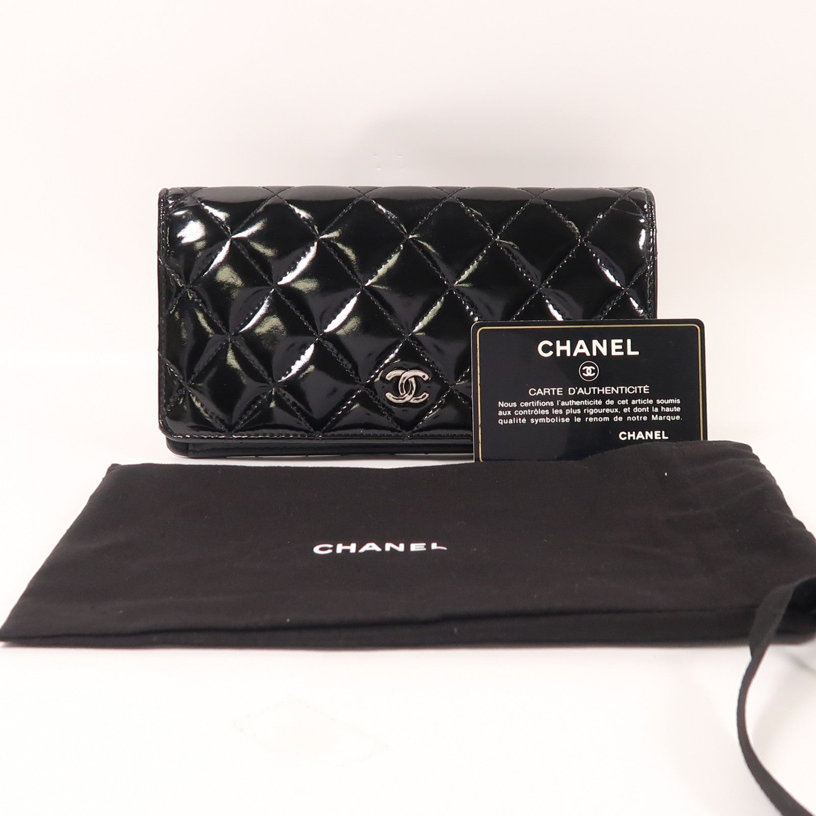 CHANEL 漆皮皮革Long Wallet長錢包