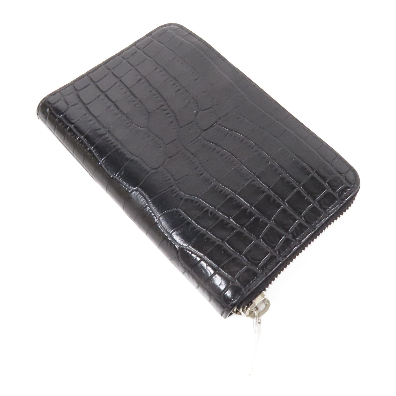 SAINT LAURENT 牛皮皮革Embossed Wallet銀扣錢包