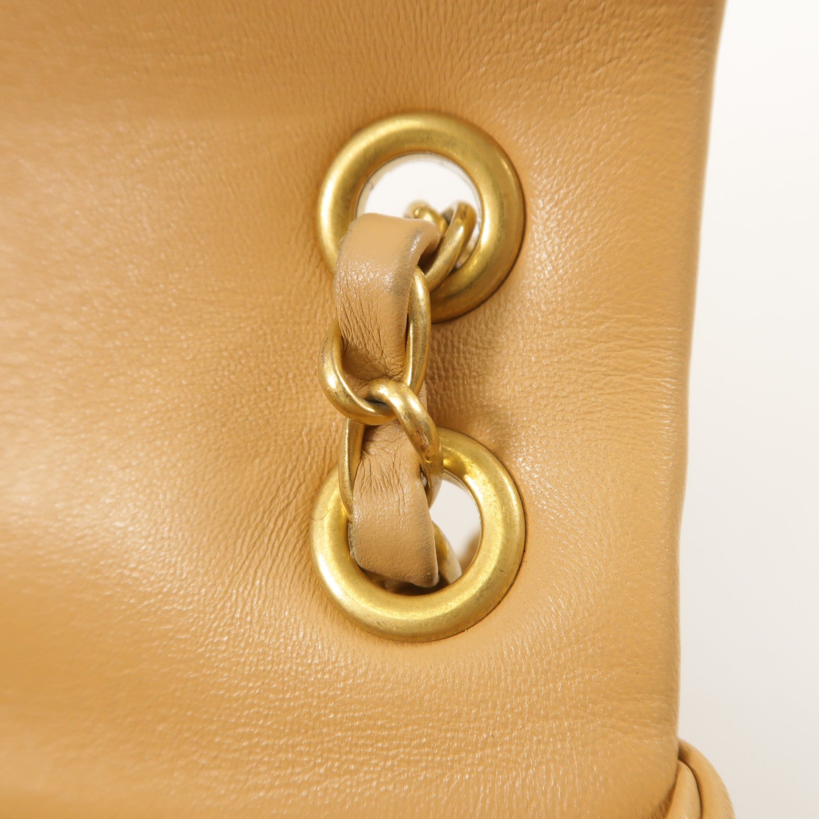 CHANEL 牛皮皮革Flap Bag鏈帶肩背袋