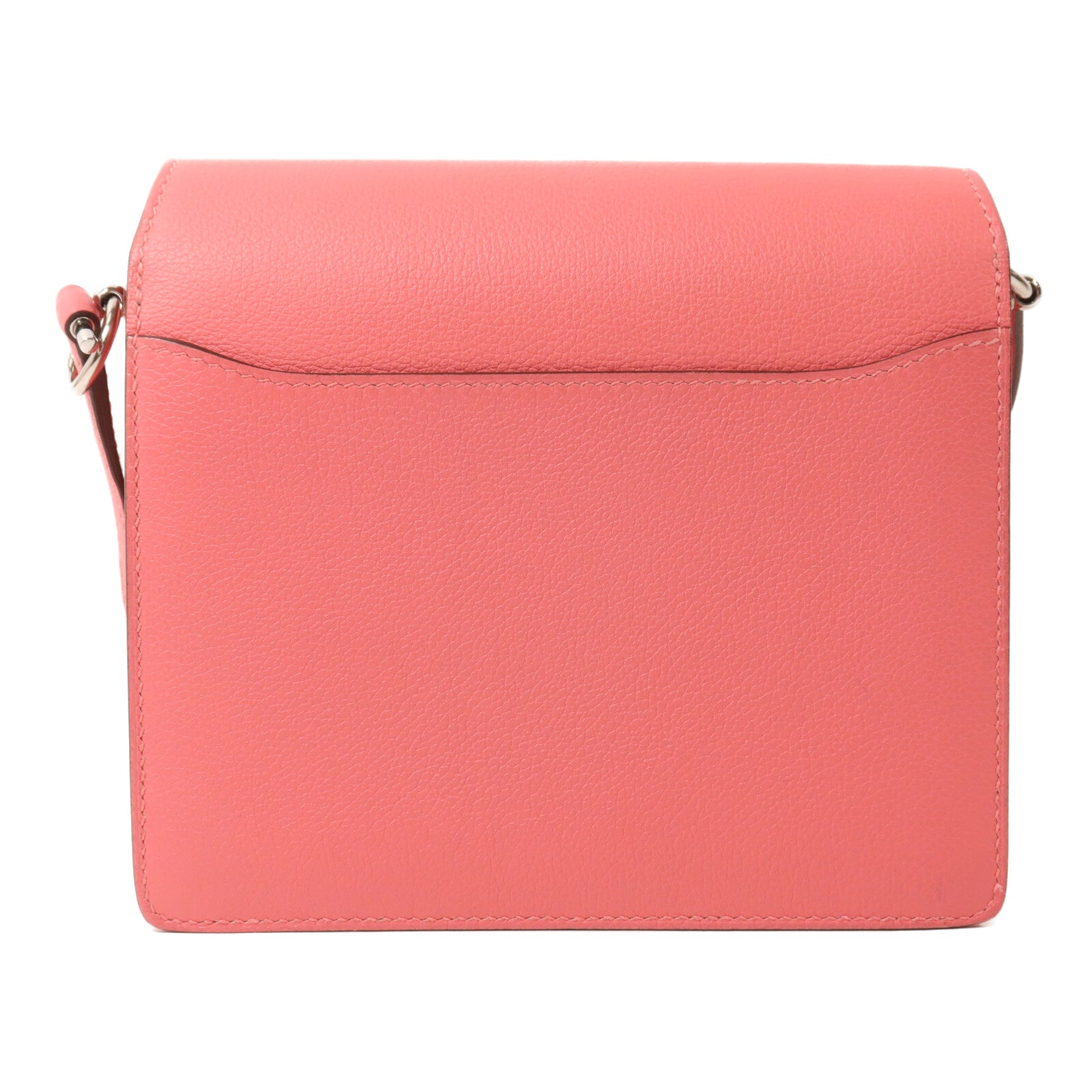 HERMES Evercolor皮革Roulis Mini肩背袋Rose Azalee/Rough H