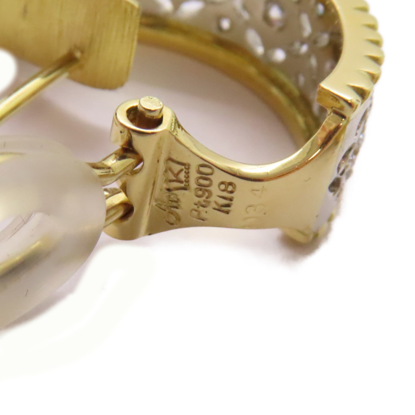 JEWELRY PT900鉑金/18K黃金Diamond Earrings 0.68ct鑽石耳環