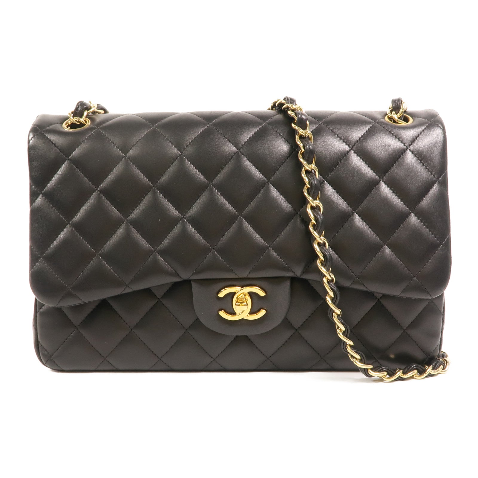 CHANEL 羊皮皮革Classic Jumbo鏈帶肩背袋