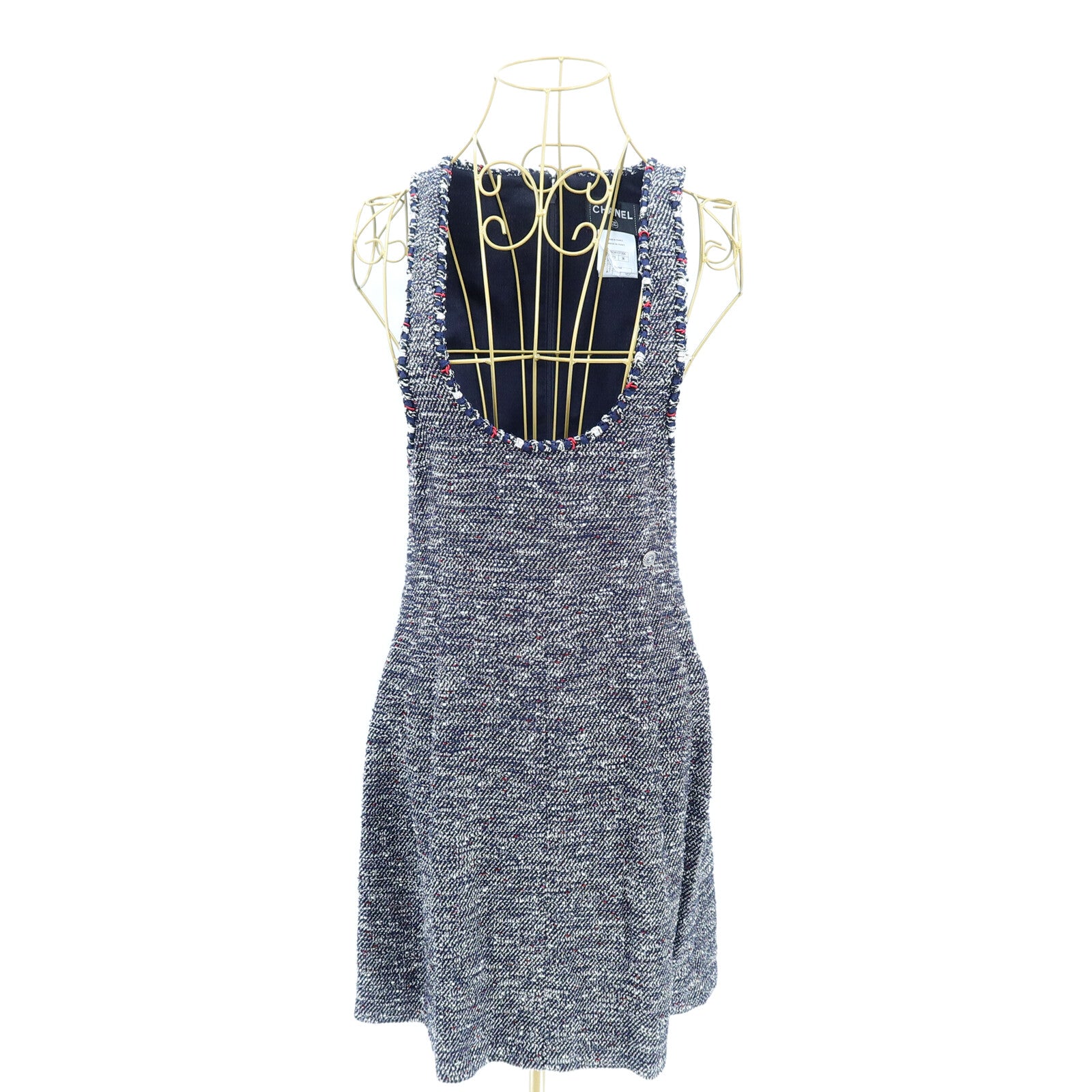 CHANEL Rayon/Nylon/Cotton Coco Button Dress連身裙