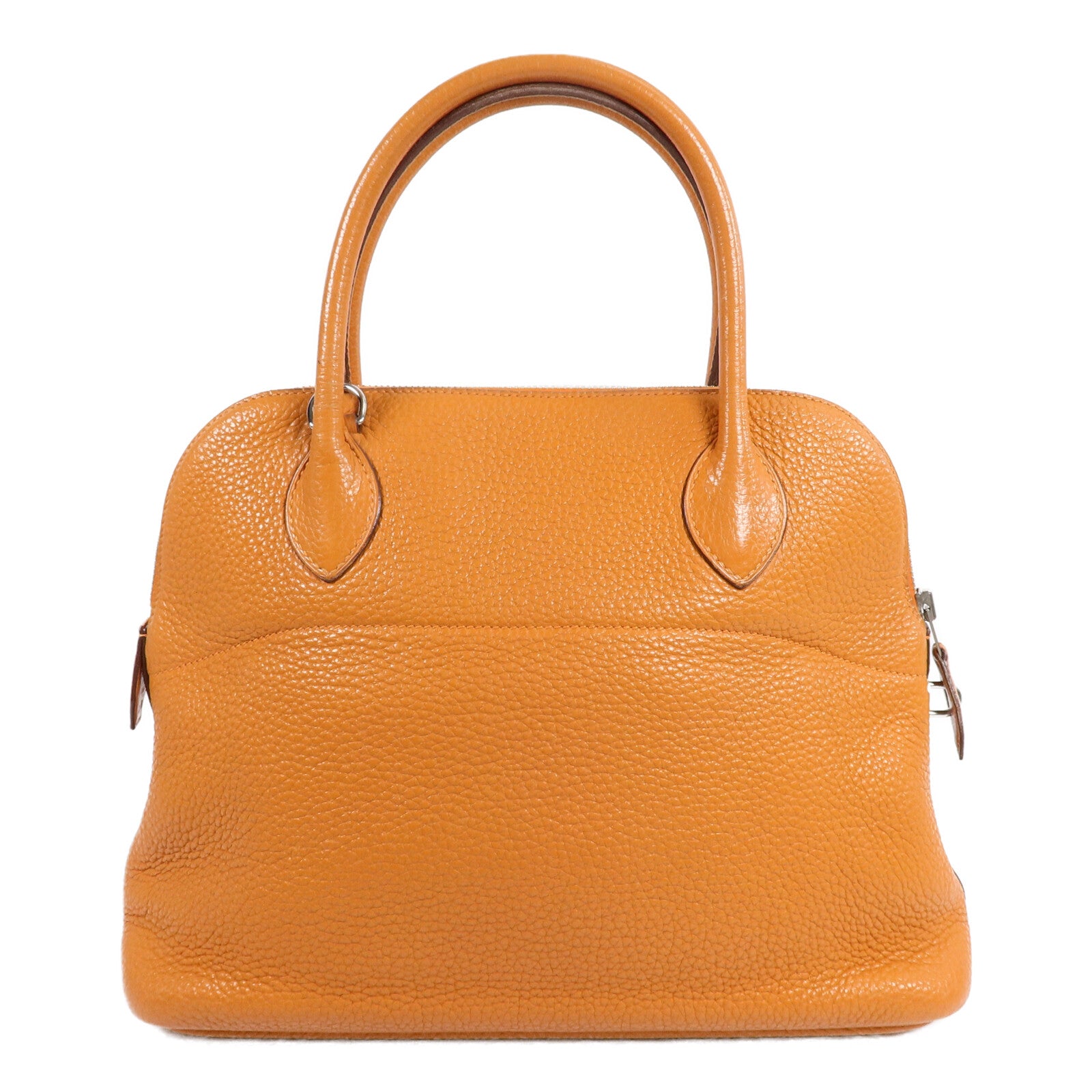 HERMES Clemence皮革Bolide 31手挽袋Orange