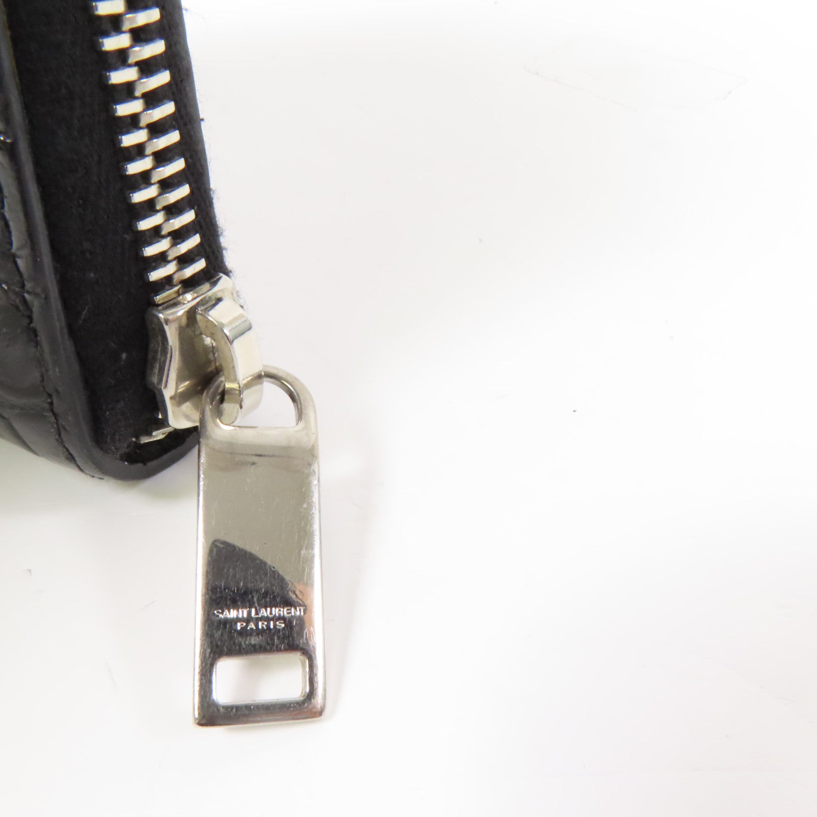 SAINT LAURENT 牛皮皮革Embossed Wallet銀扣錢包