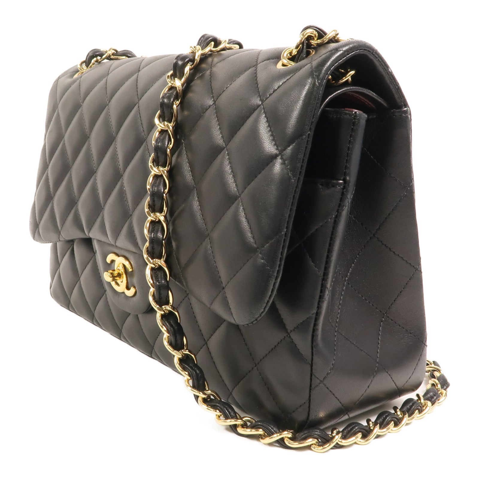 CHANEL 羊皮皮革Classic Jumbo鏈帶肩背袋
