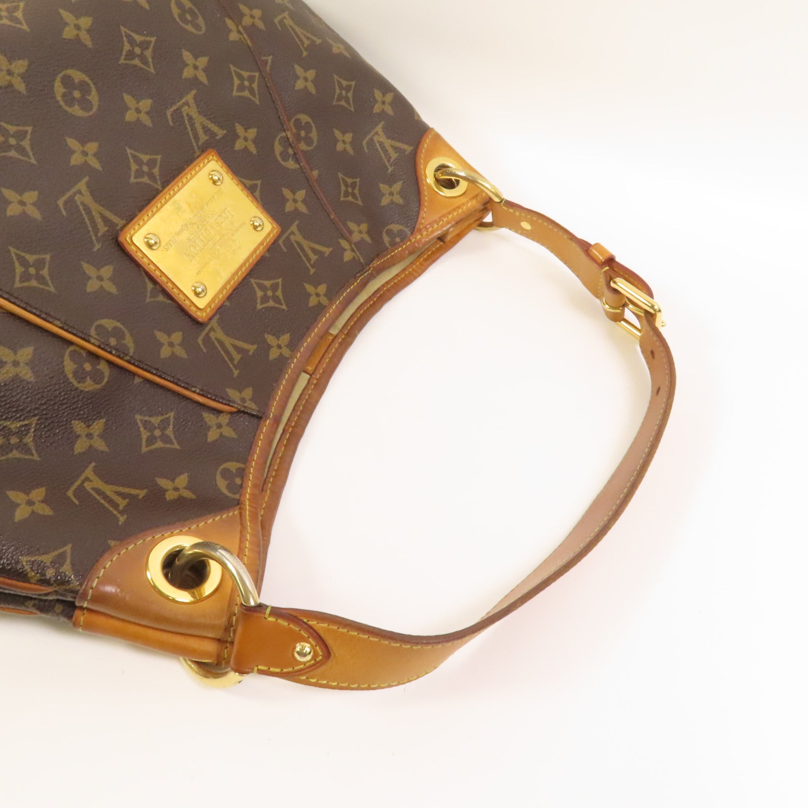 LOUIS VUITTON Monogram Galliera PM金扣肩背袋棕色