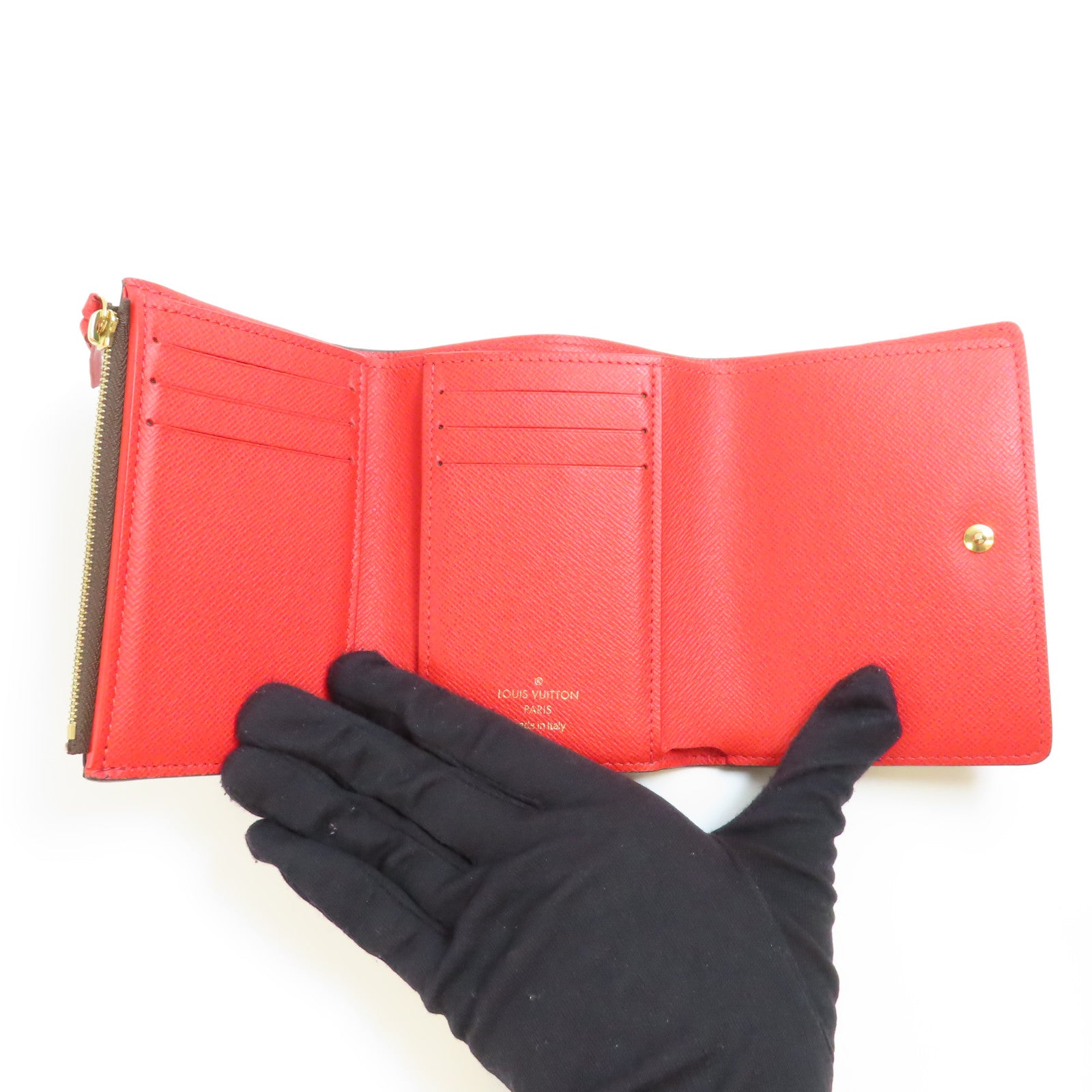 LOUIS VUITTON Monogram Portefeuille Victorine金扣錢包棕色