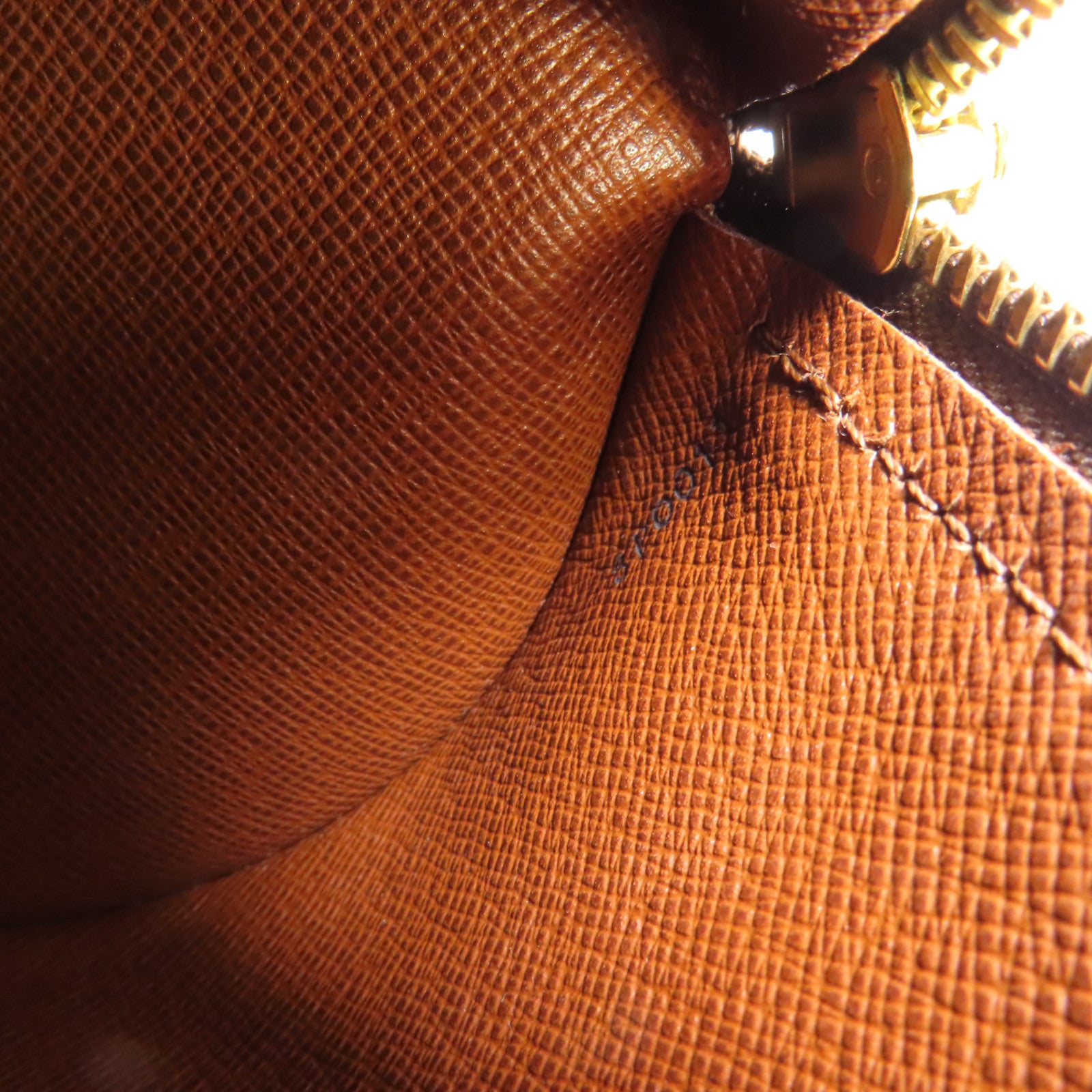 LOUIS VUITTON Monogram Papillon金扣手挽袋棕色