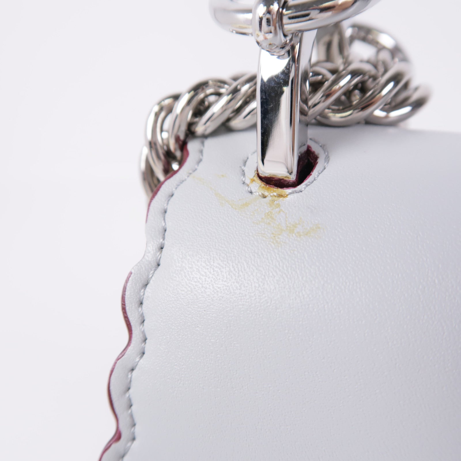 FENDI 【激減優惠】牛皮皮革Chain Shoulder金扣鏈帶肩背袋