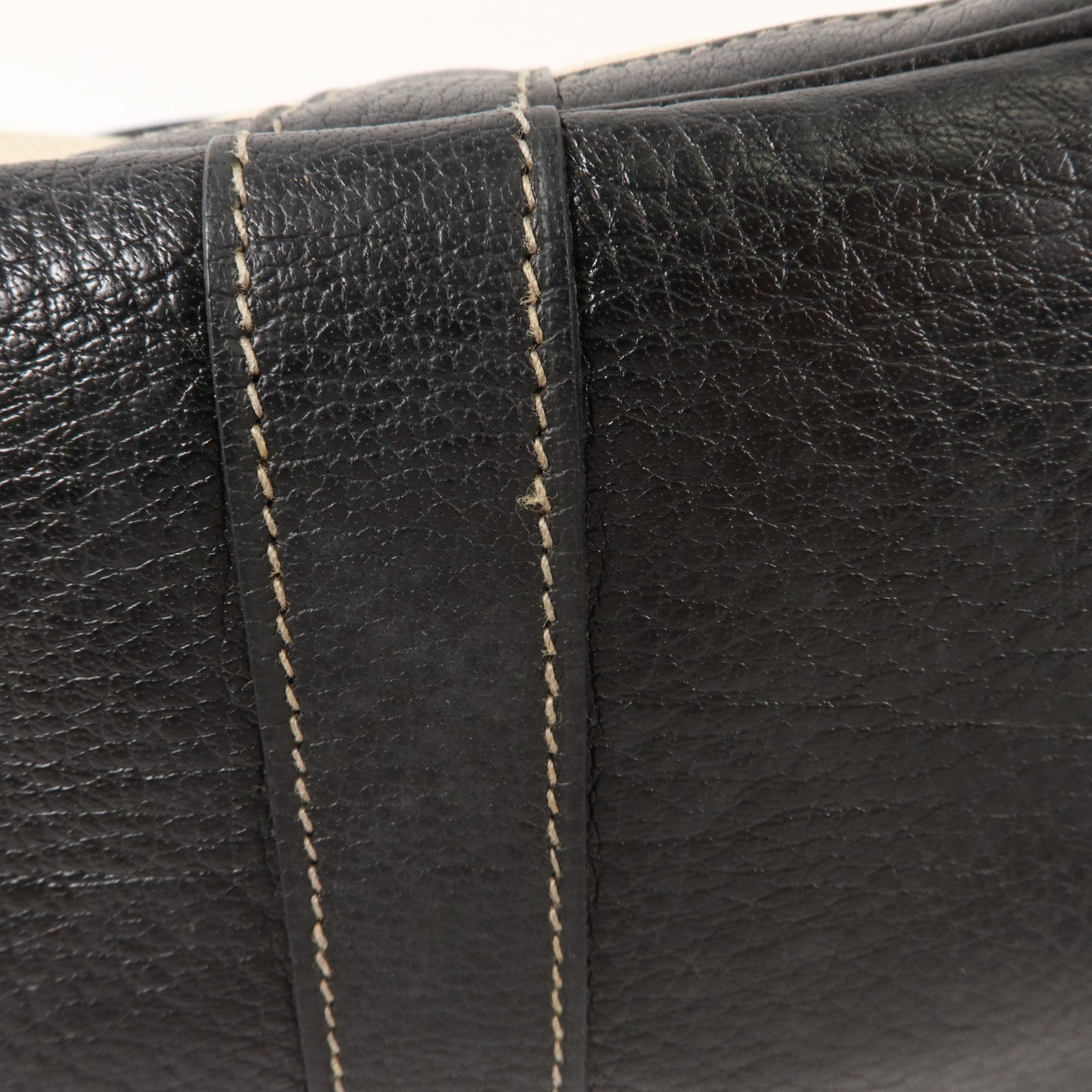 HERMES 帆布/牛皮皮革Garden Party TPM With Strap手挽袋Noir