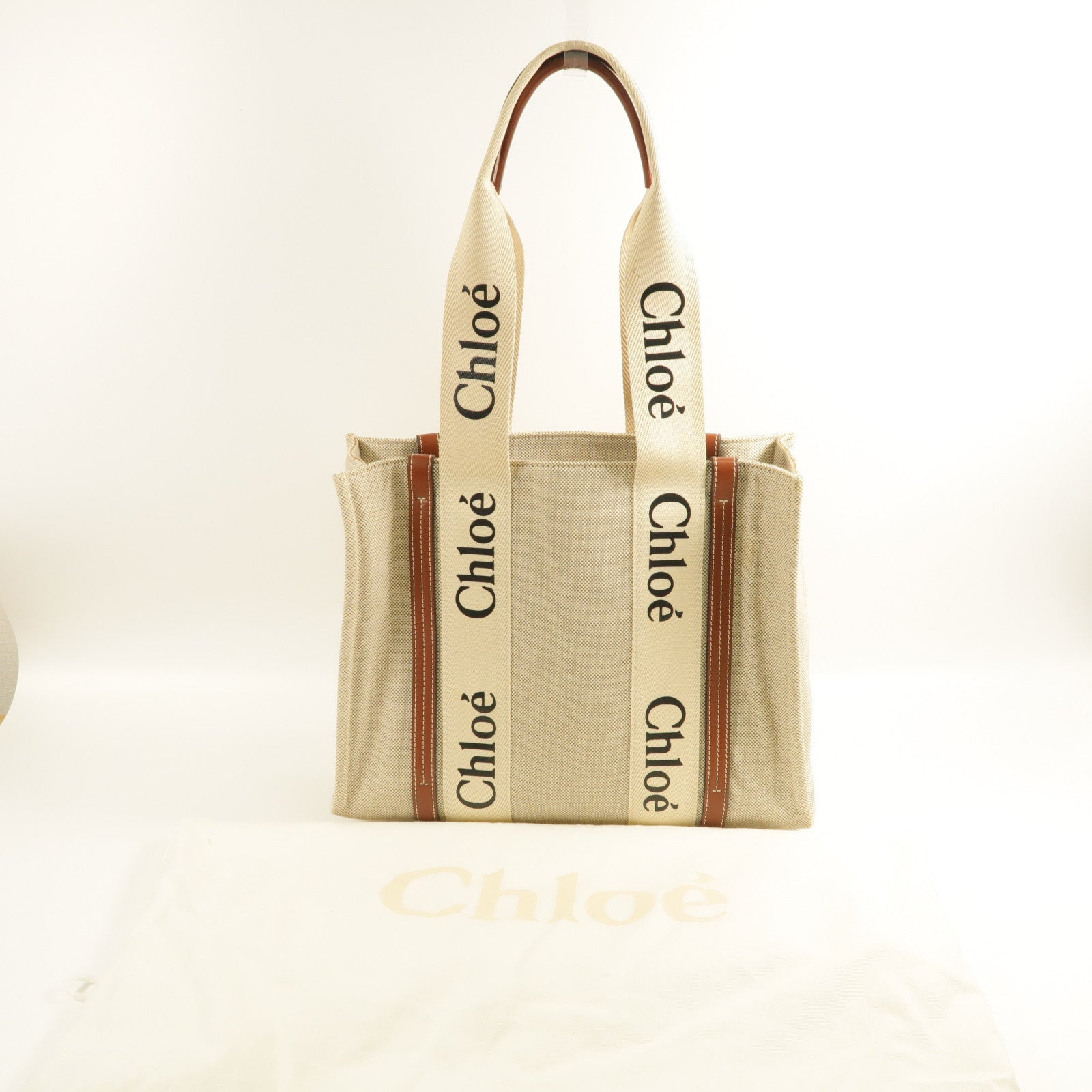 Chloe 帆布Woody Tote手挽袋