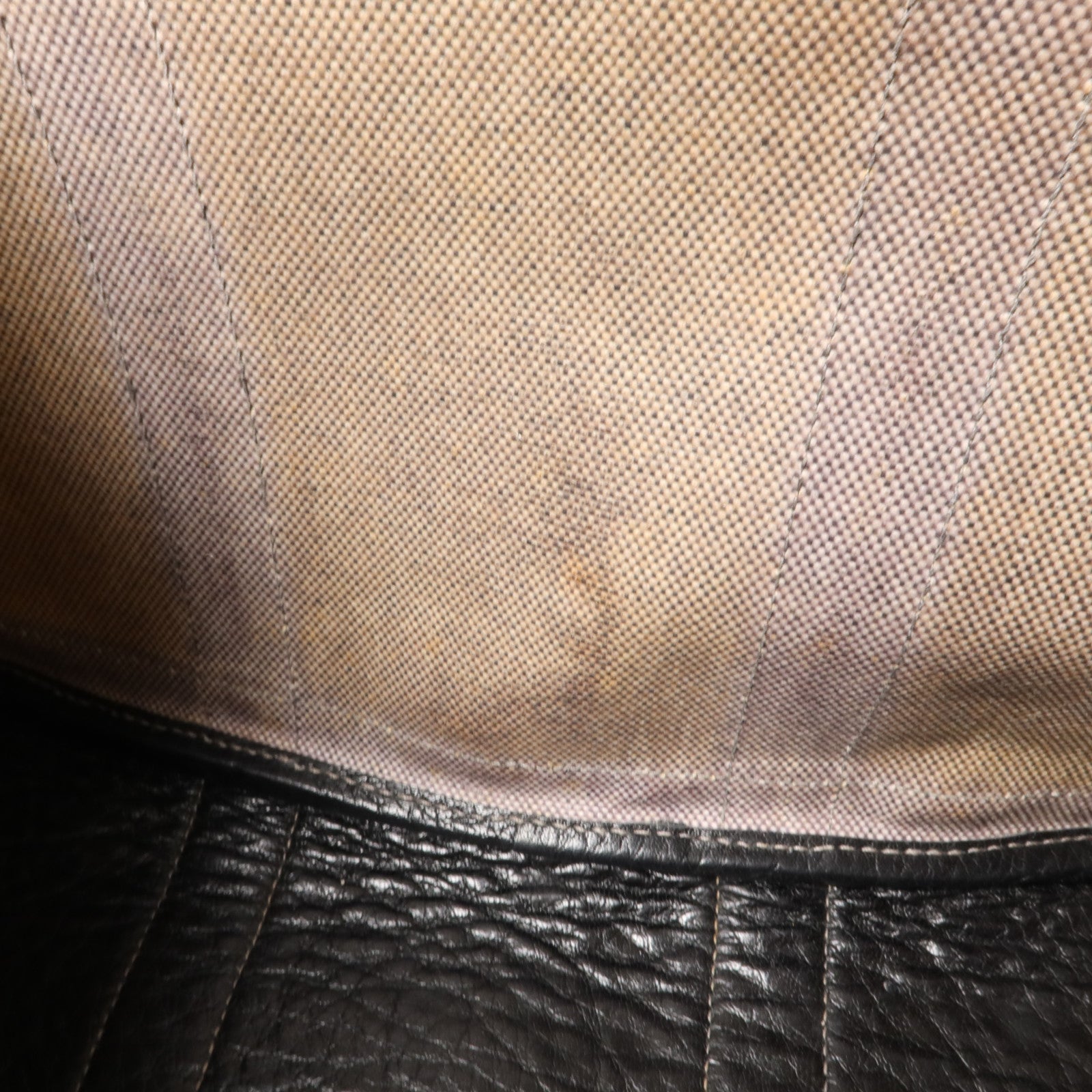 HERMES 帆布/牛皮皮革Garden Party TPM With Strap手挽袋Noir