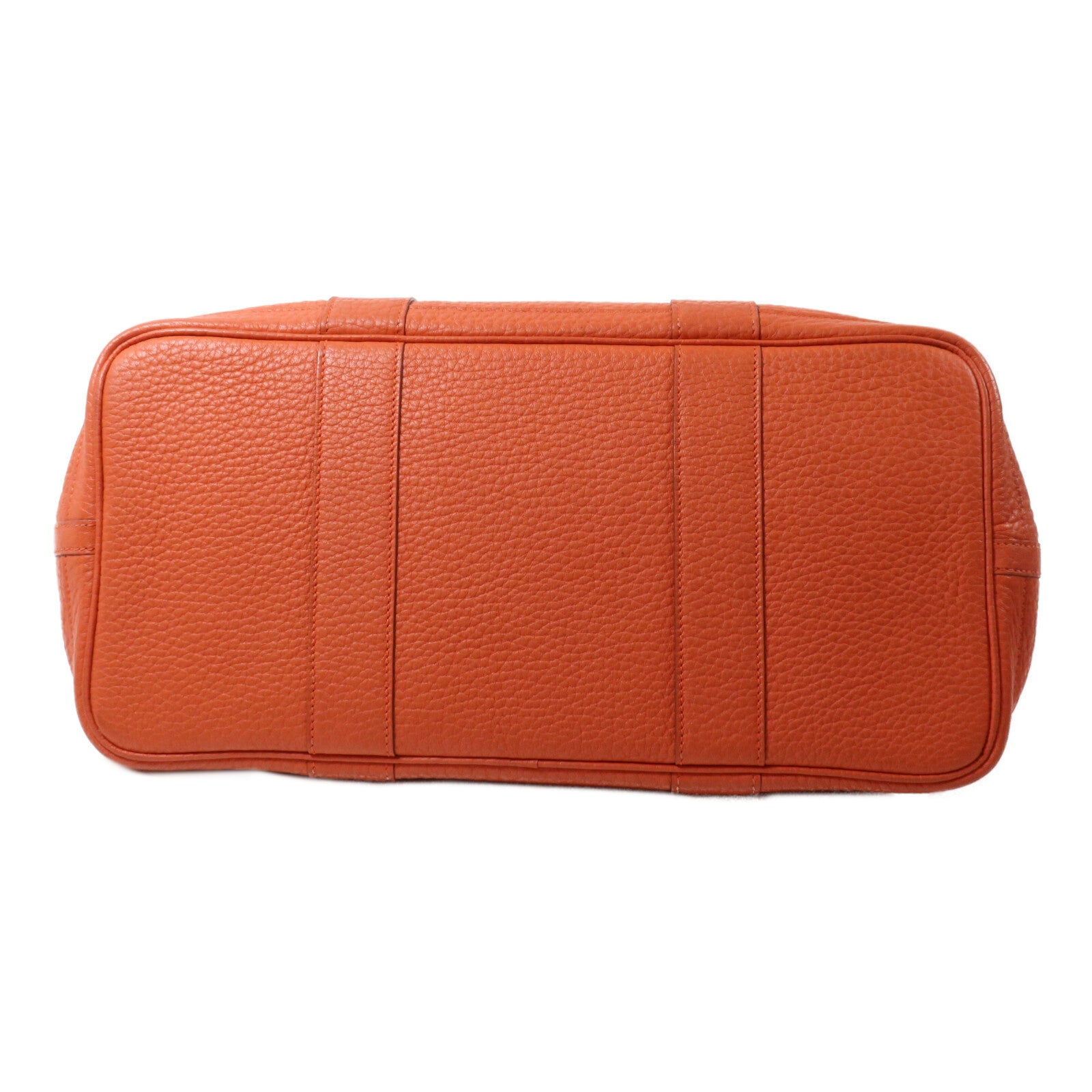 HERMES Clemence皮革Garden Party PM手挽袋Feu