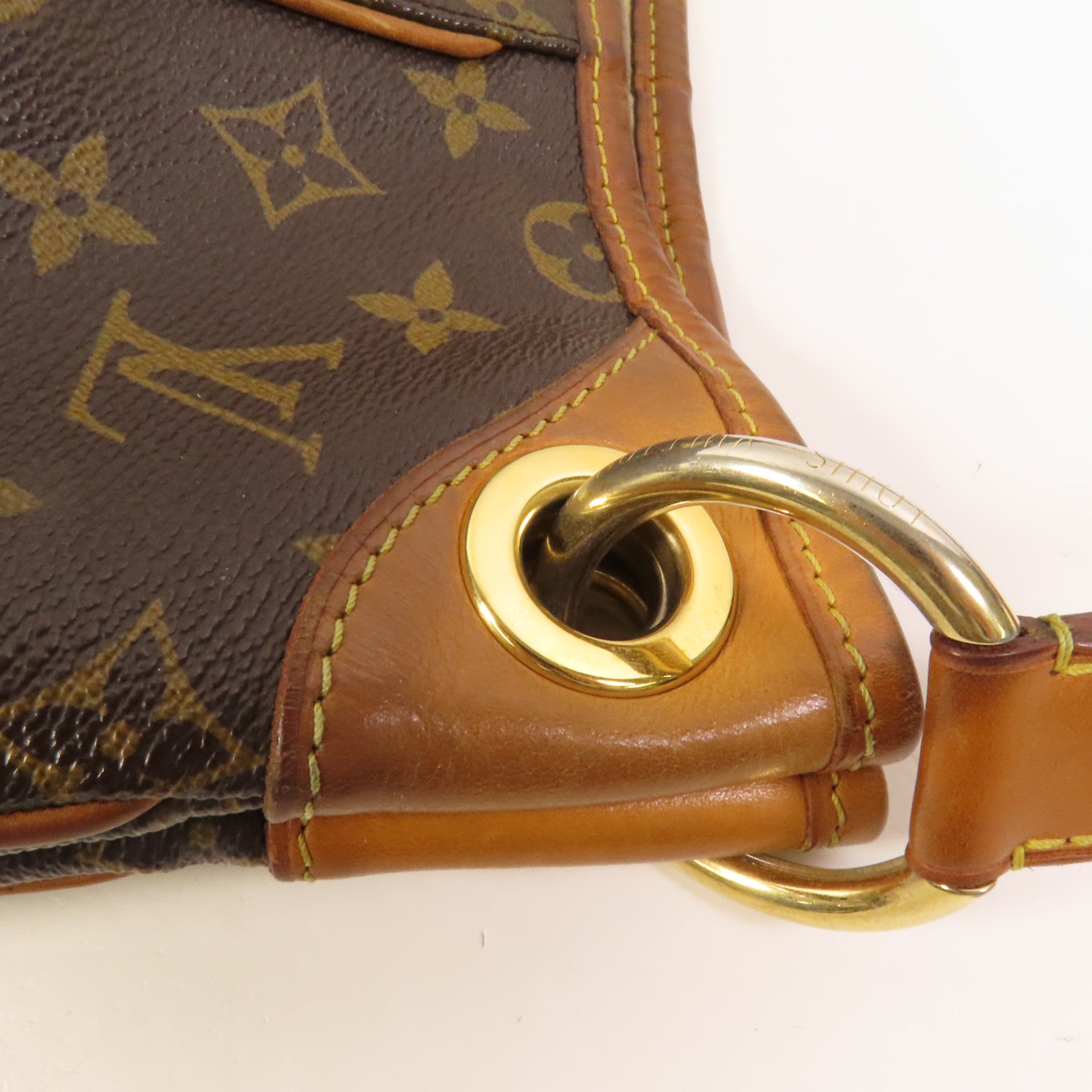 LOUIS VUITTON Monogram Galliera PM金扣肩背袋棕色