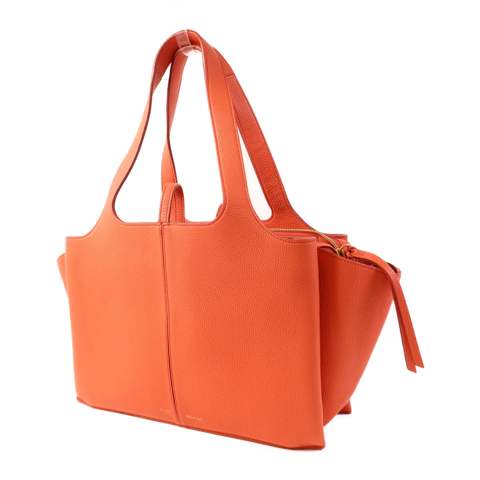 CELINE 牛皮皮革Tri-Fold金扣肩背袋