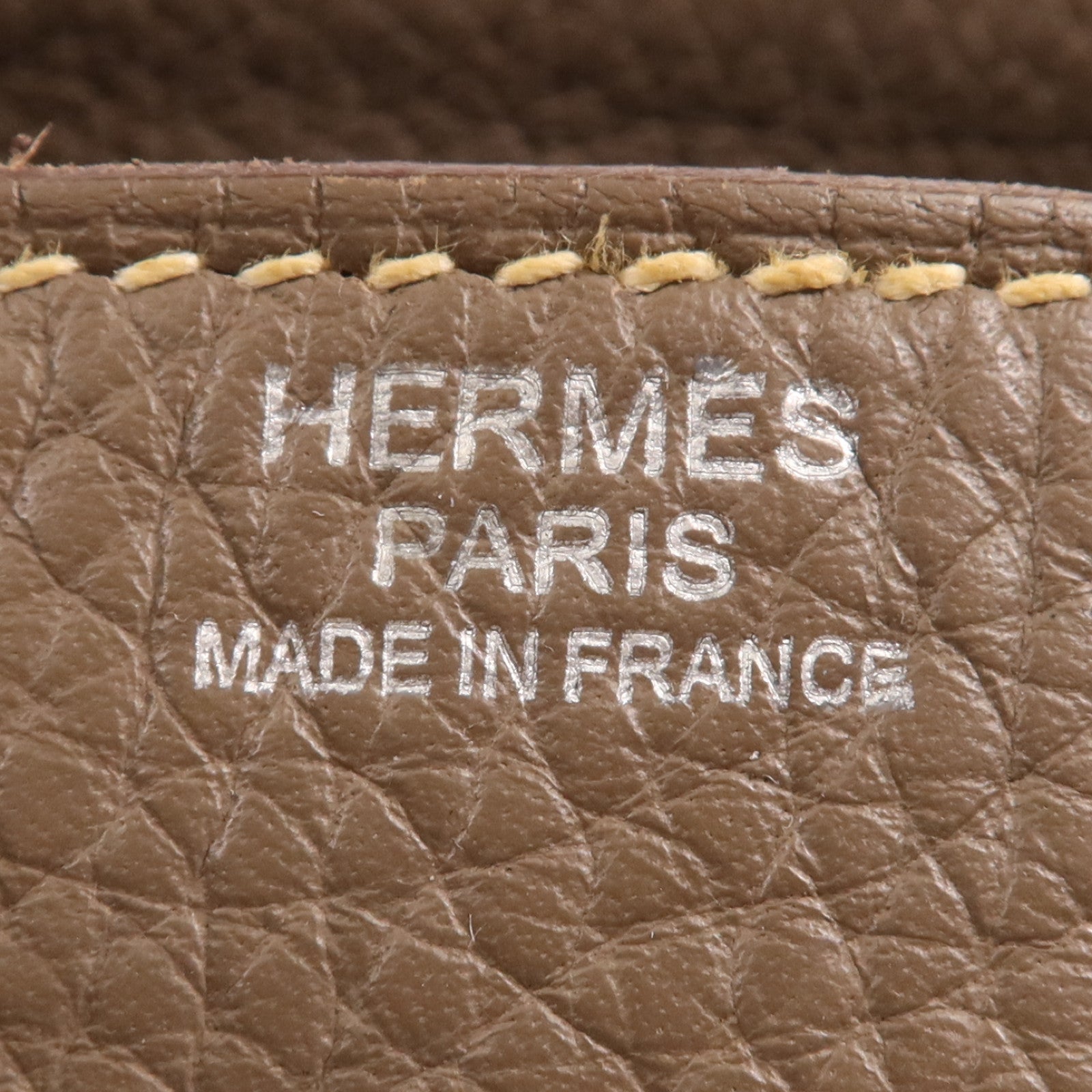 HERMES Clemence皮革Lindy 30銀扣手挽肩背兩用袋Etoupe