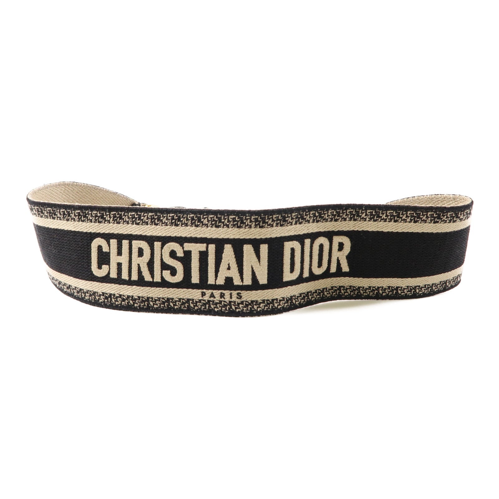 Dior 帆布Shoulder Strap With Ring金扣肩帶黑色
