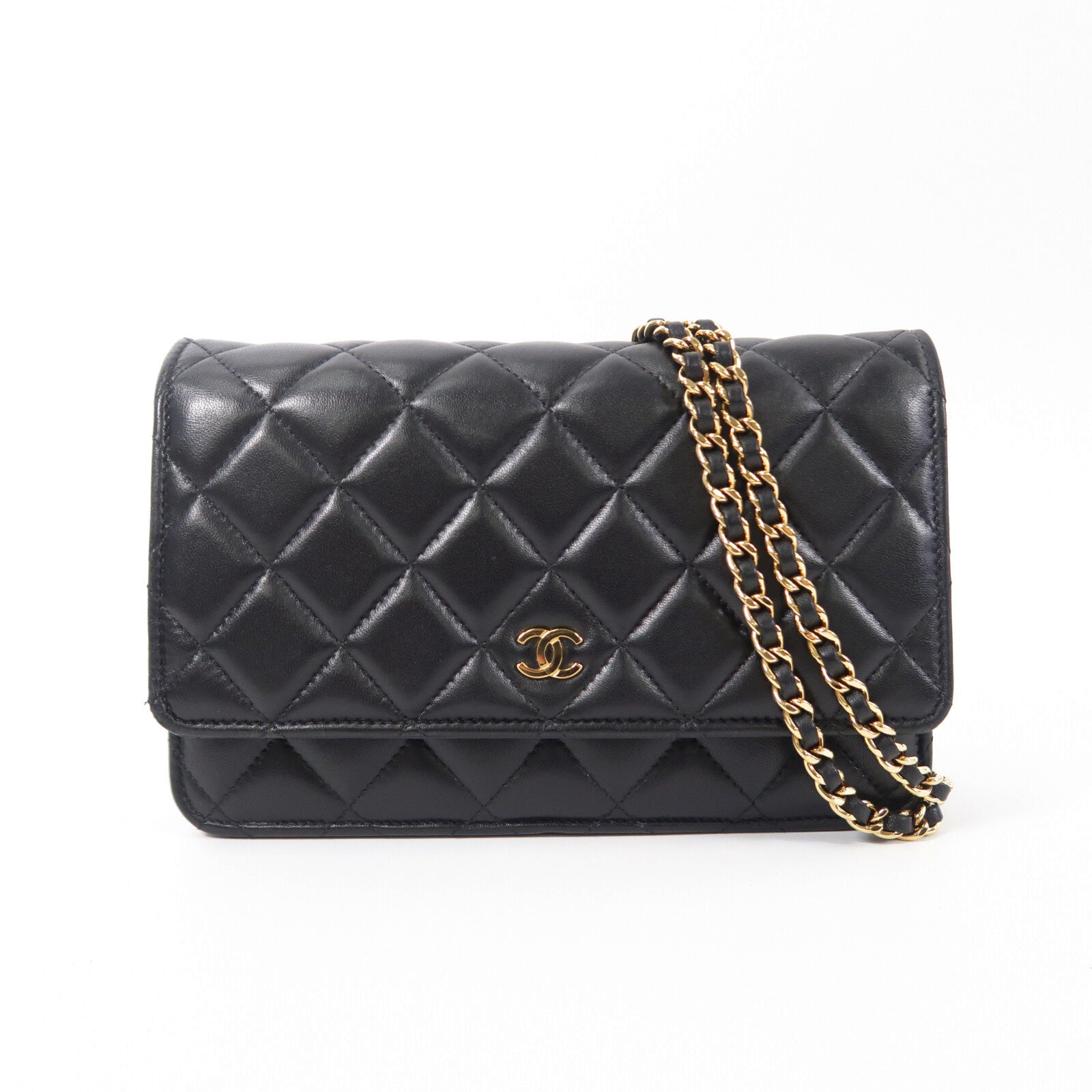 CHANEL 羊皮皮革WOC Wallet On Chain鏈帶肩背袋