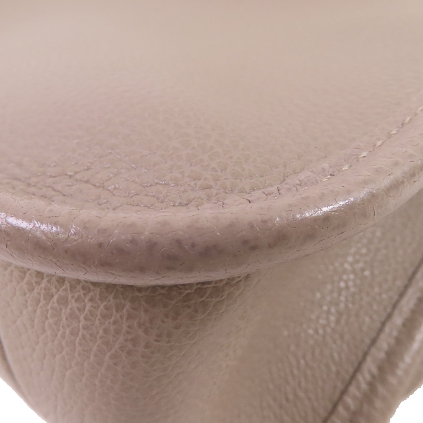 Longchamp 牛皮皮革Shoulder Bag金扣肩背袋灰色