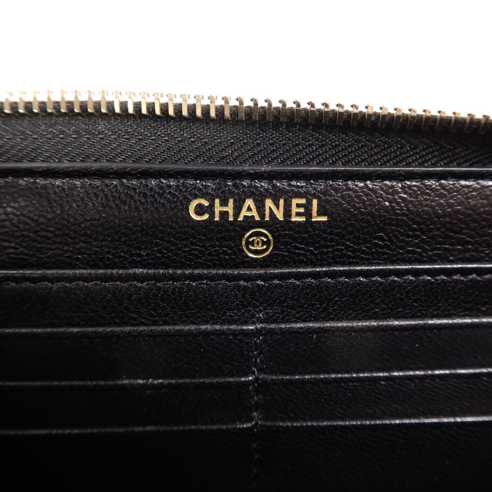 CHANEL 羊皮皮革C19 Long Wallet金扣長錢包