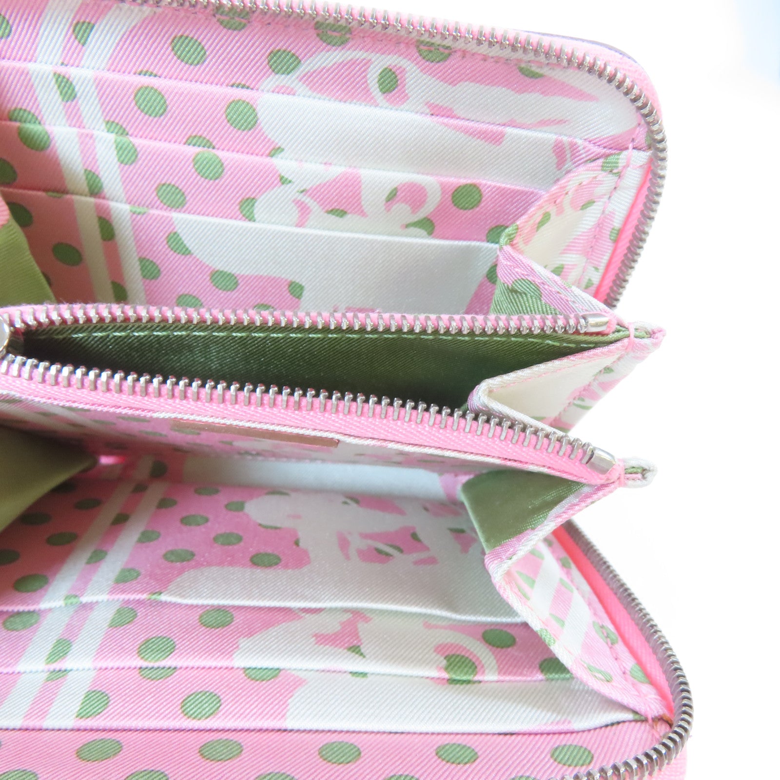 HERMES Epsom皮革Silk In Compact Wallet銀扣錢包Rose Azalee/粉紅色