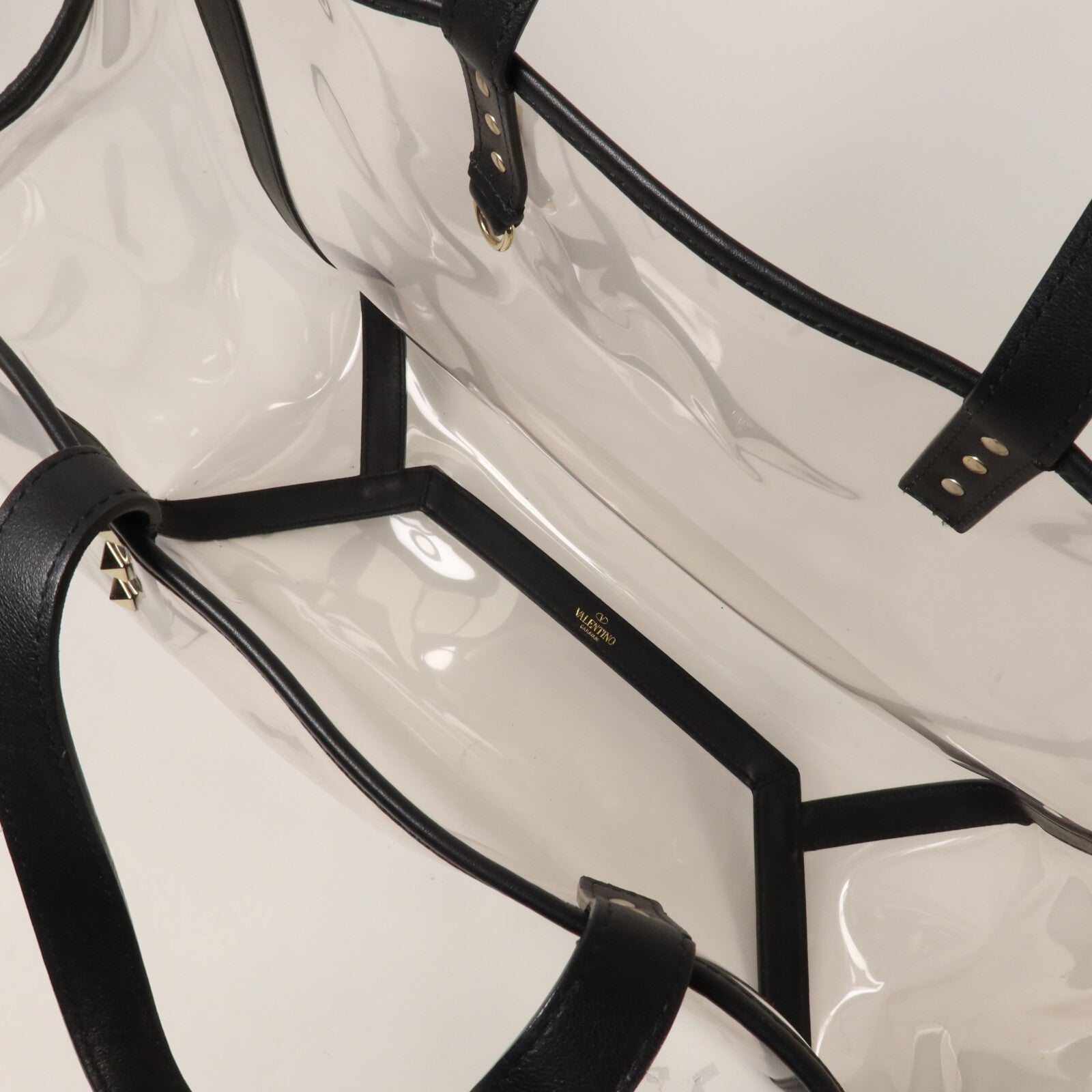 Valentino PVC/牛皮皮革Tote Bag手挽袋