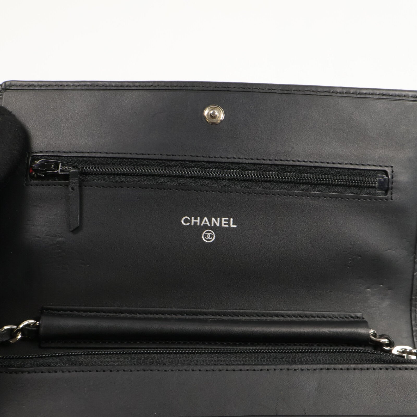CHANEL 牛皮皮革Cambon Wallet on Chain鏈帶肩背袋