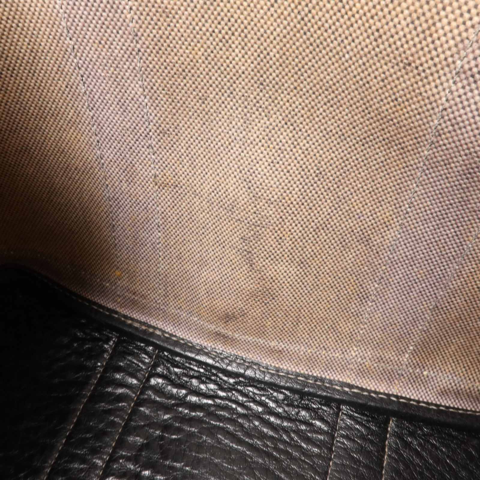 HERMES 帆布/牛皮皮革Garden Party TPM With Strap手挽袋Noir