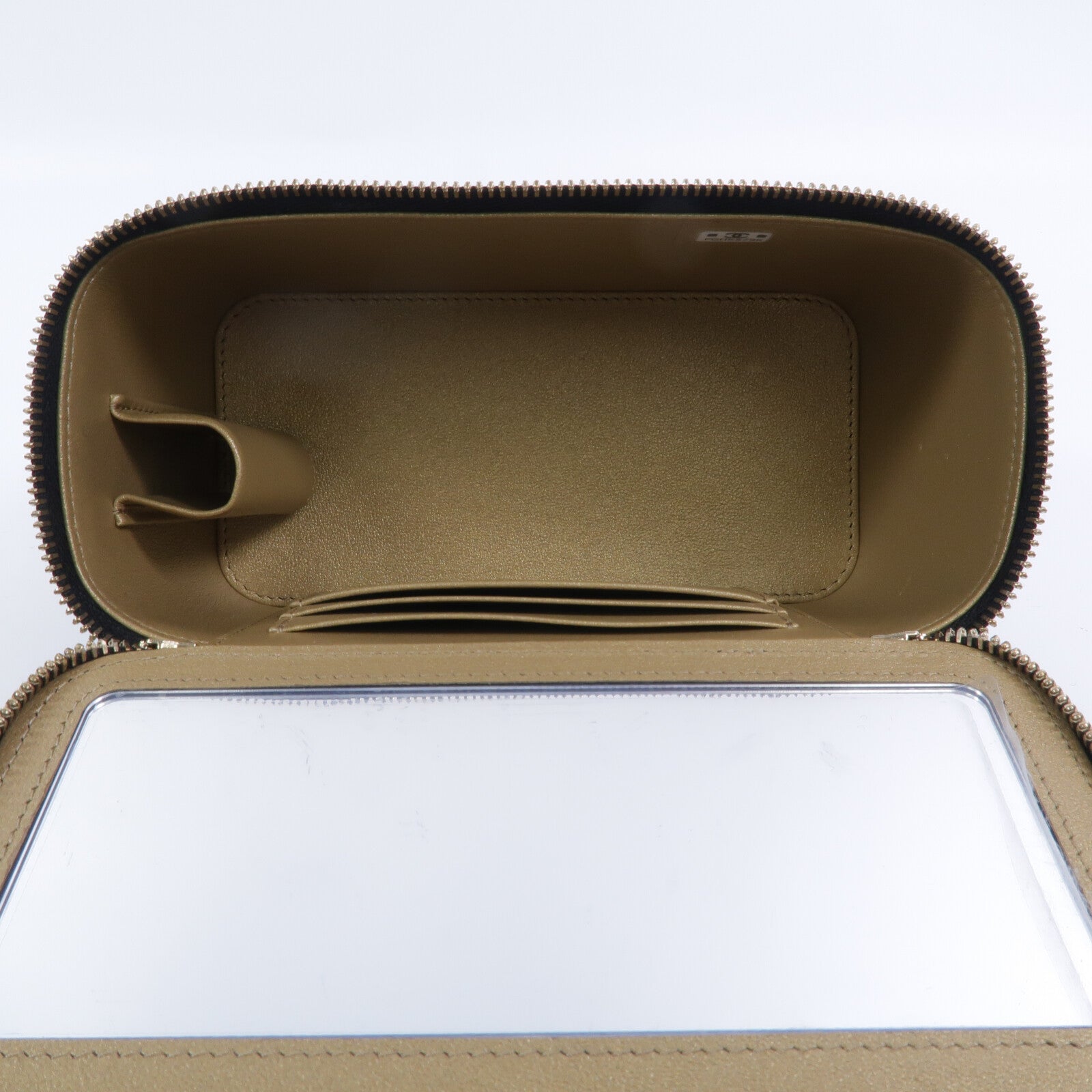 CHANEL 羊皮皮革Vanity Case With Gold Ball鏈帶手挽肩背兩用袋