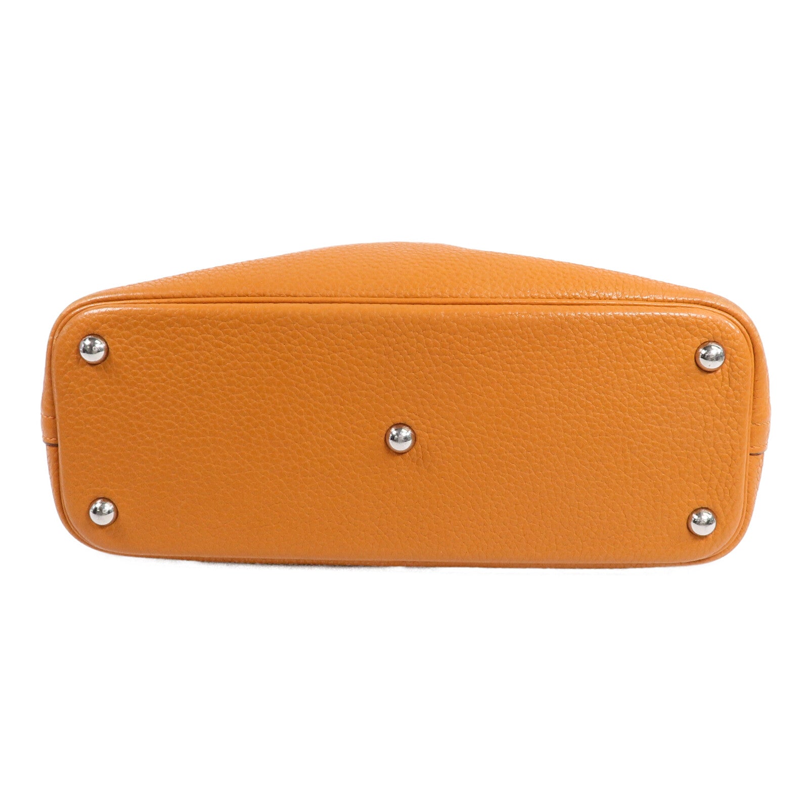 HERMES Clemence皮革Bolide 31手挽袋Orange