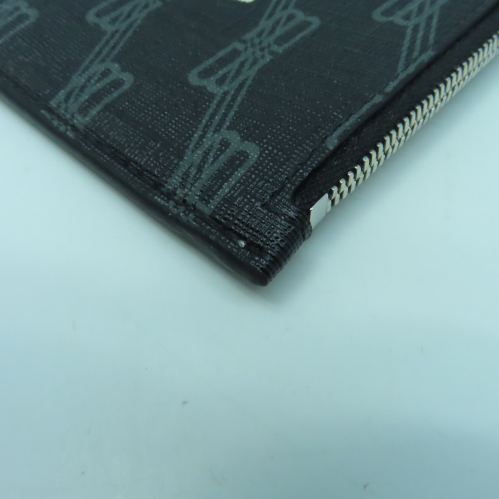 BALENCIAGA 【激減優惠】塗層帆布Card Case銀扣卡片套黑色