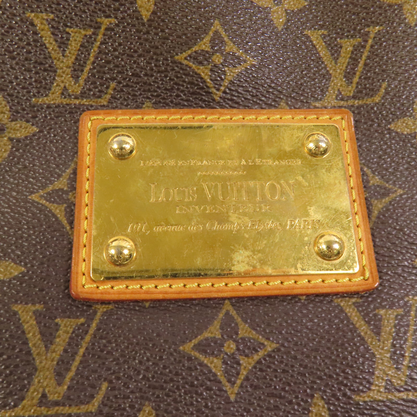 LOUIS VUITTON Monogram Galliera PM金扣肩背袋棕色