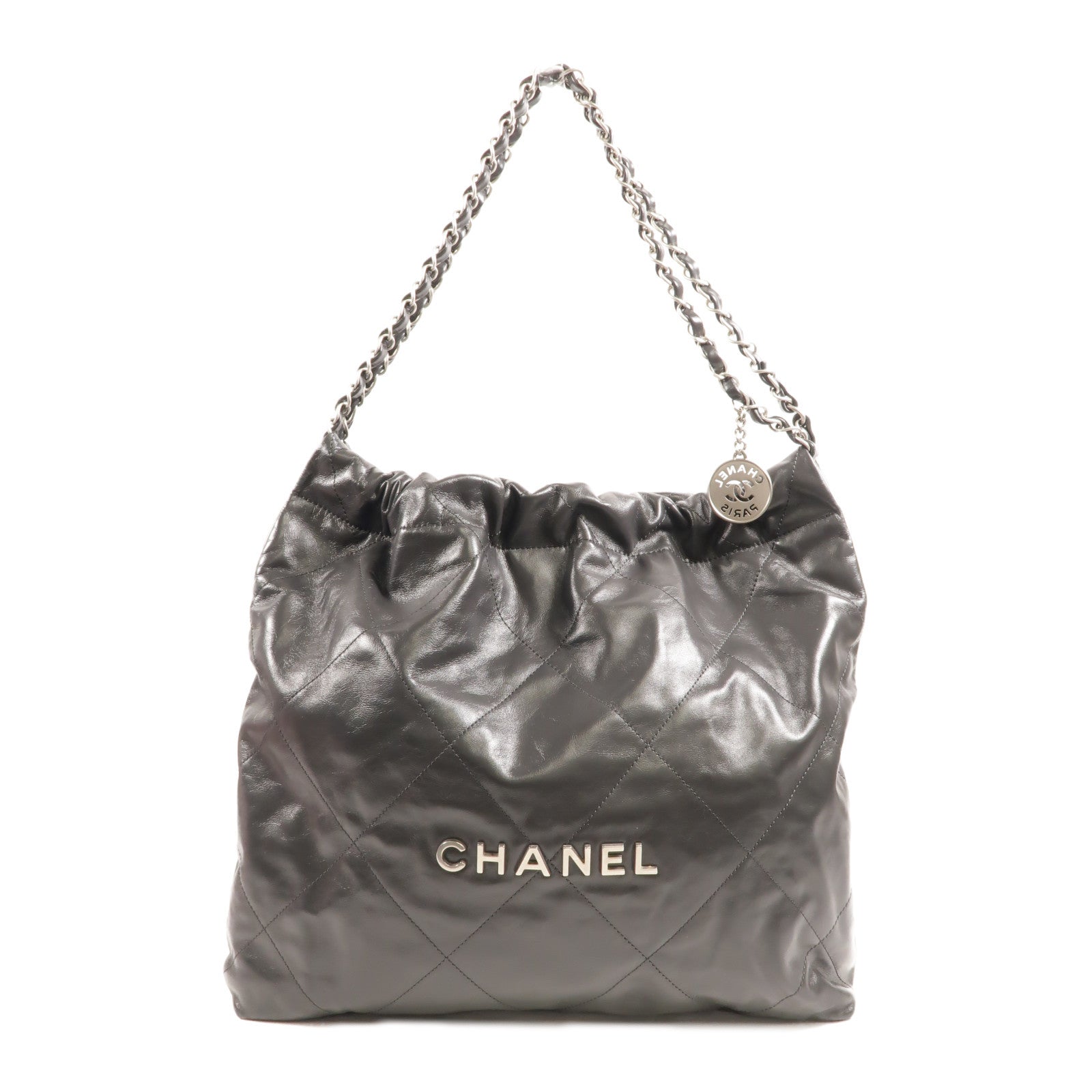 CHANEL 牛皮皮革Chanel 22 Medium鏈帶肩背袋