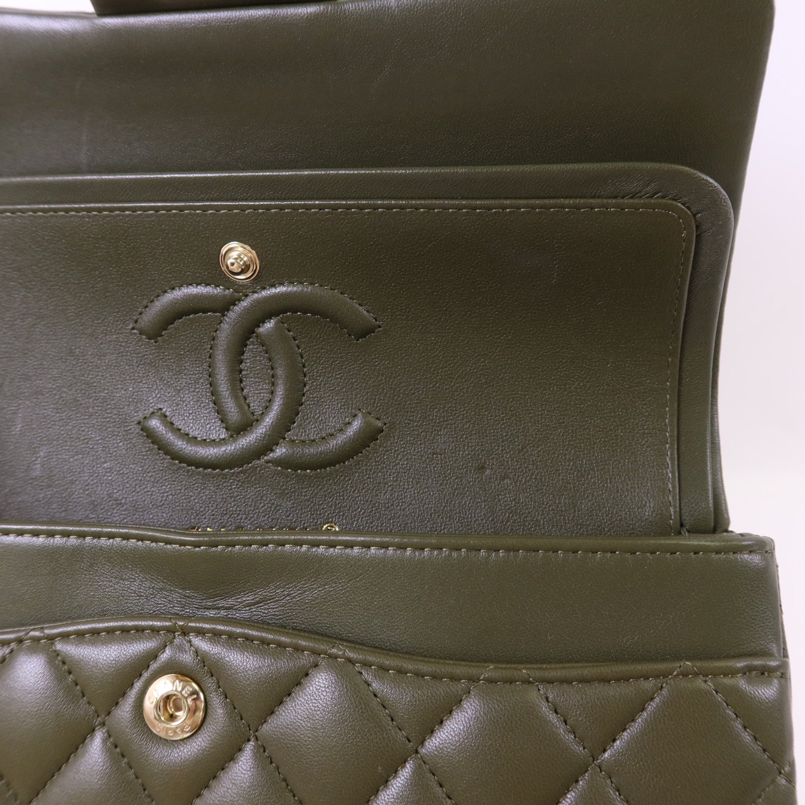 CHANEL 羊皮皮革Classic 23金扣鏈帶肩背袋