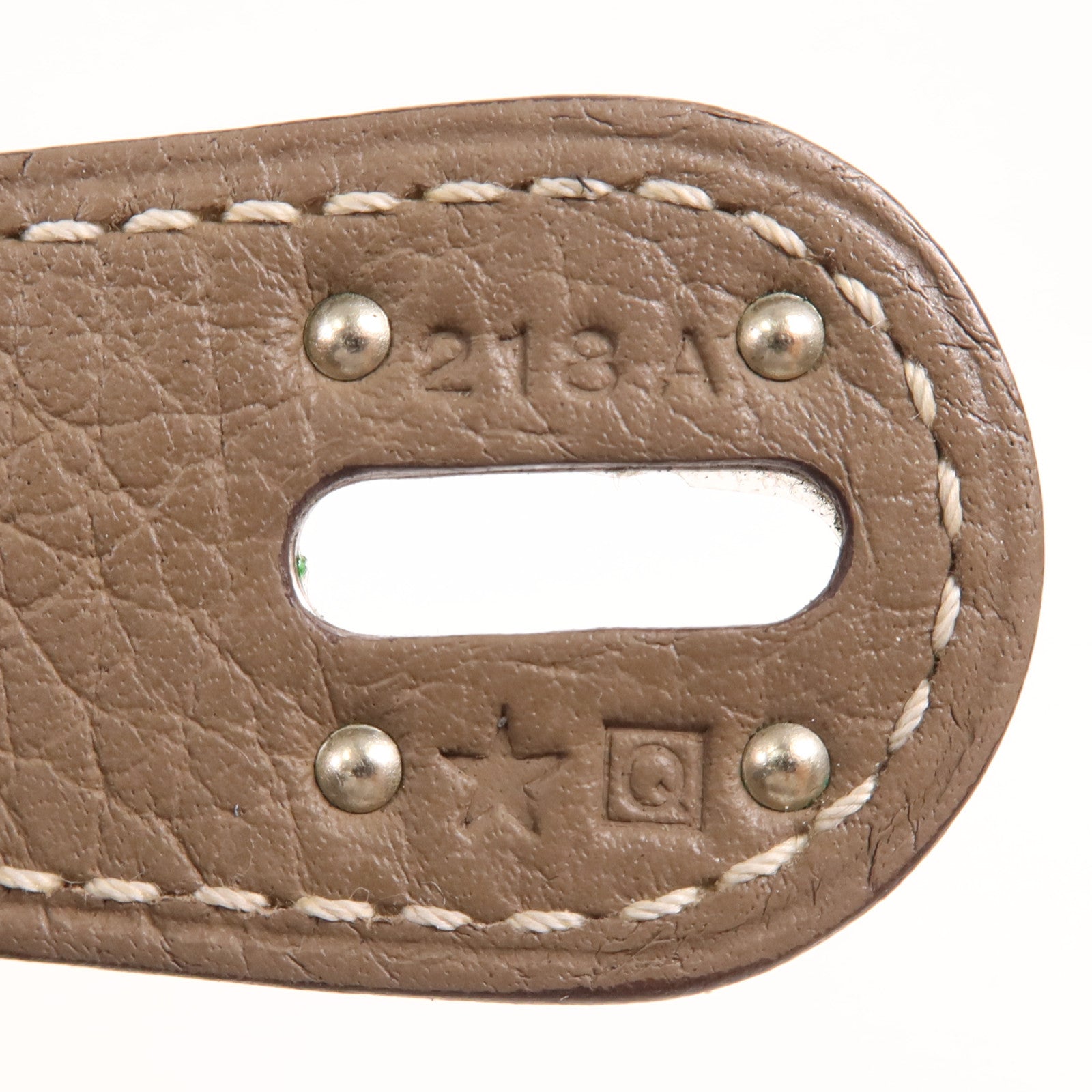 HERMES Clemence皮革Lindy 30銀扣手挽肩背兩用袋Etoupe