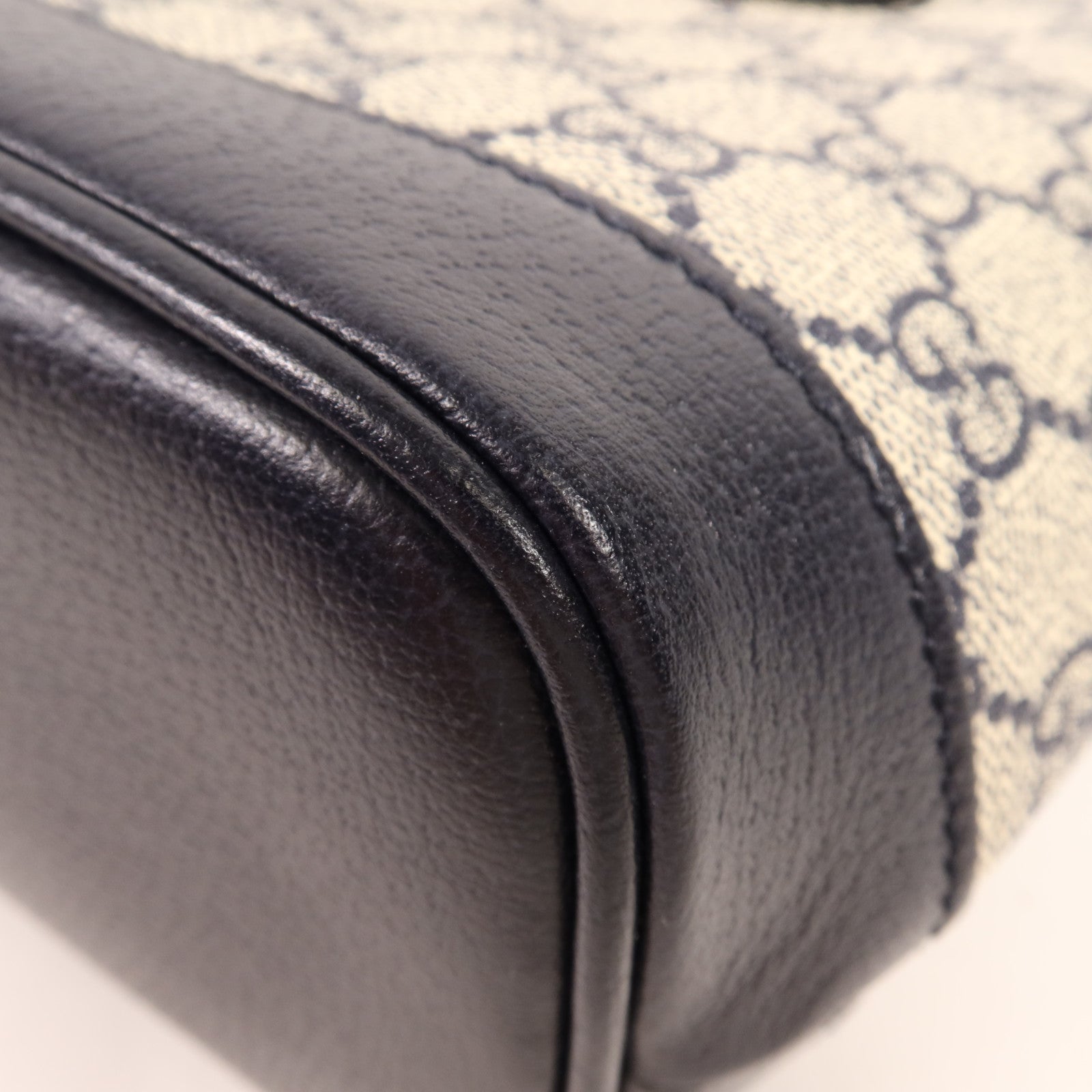 GUCCI 塗層帆布Shoulder Bag銀扣手挽肩背兩用袋