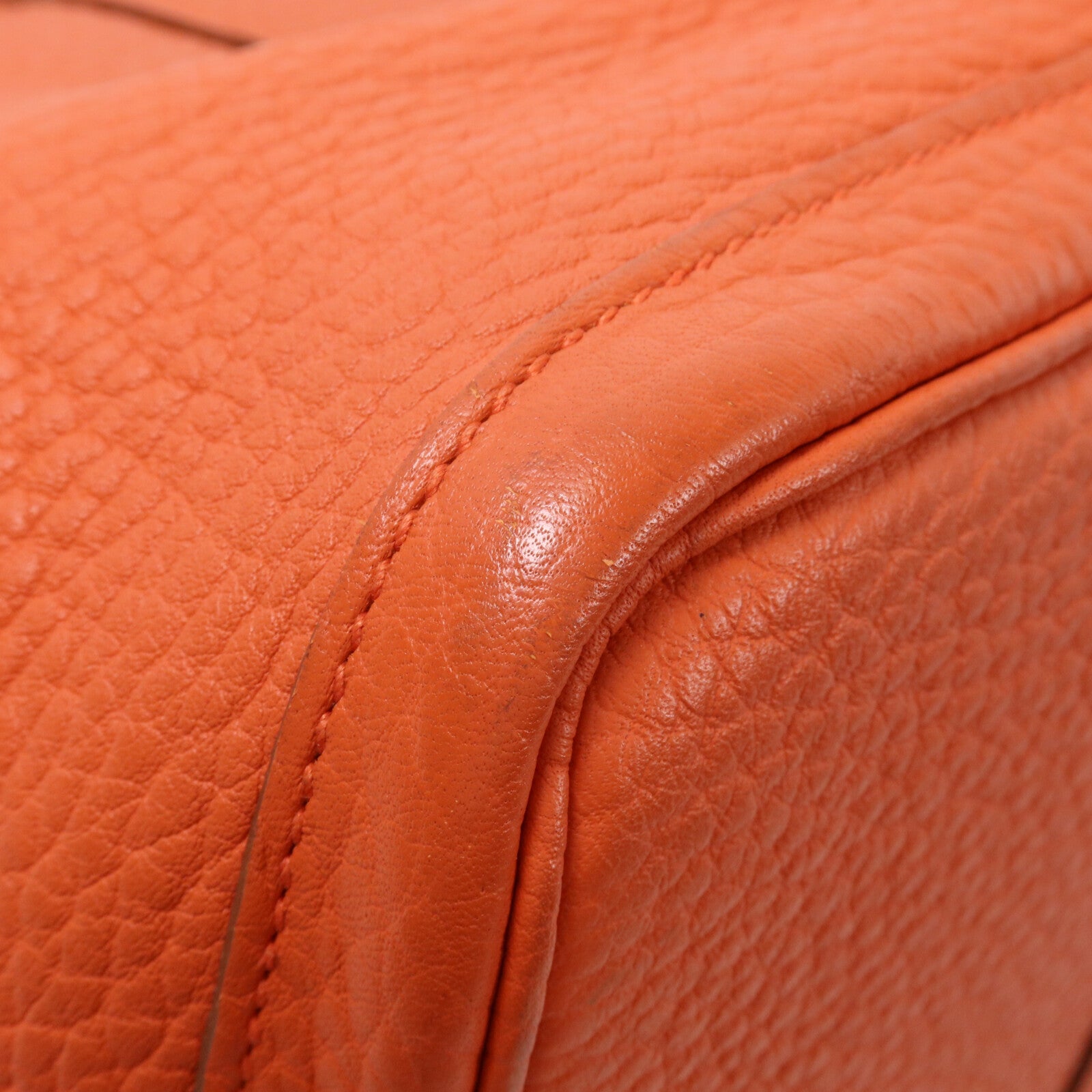 HERMES Clemence皮革Garden Party PM手挽袋Feu