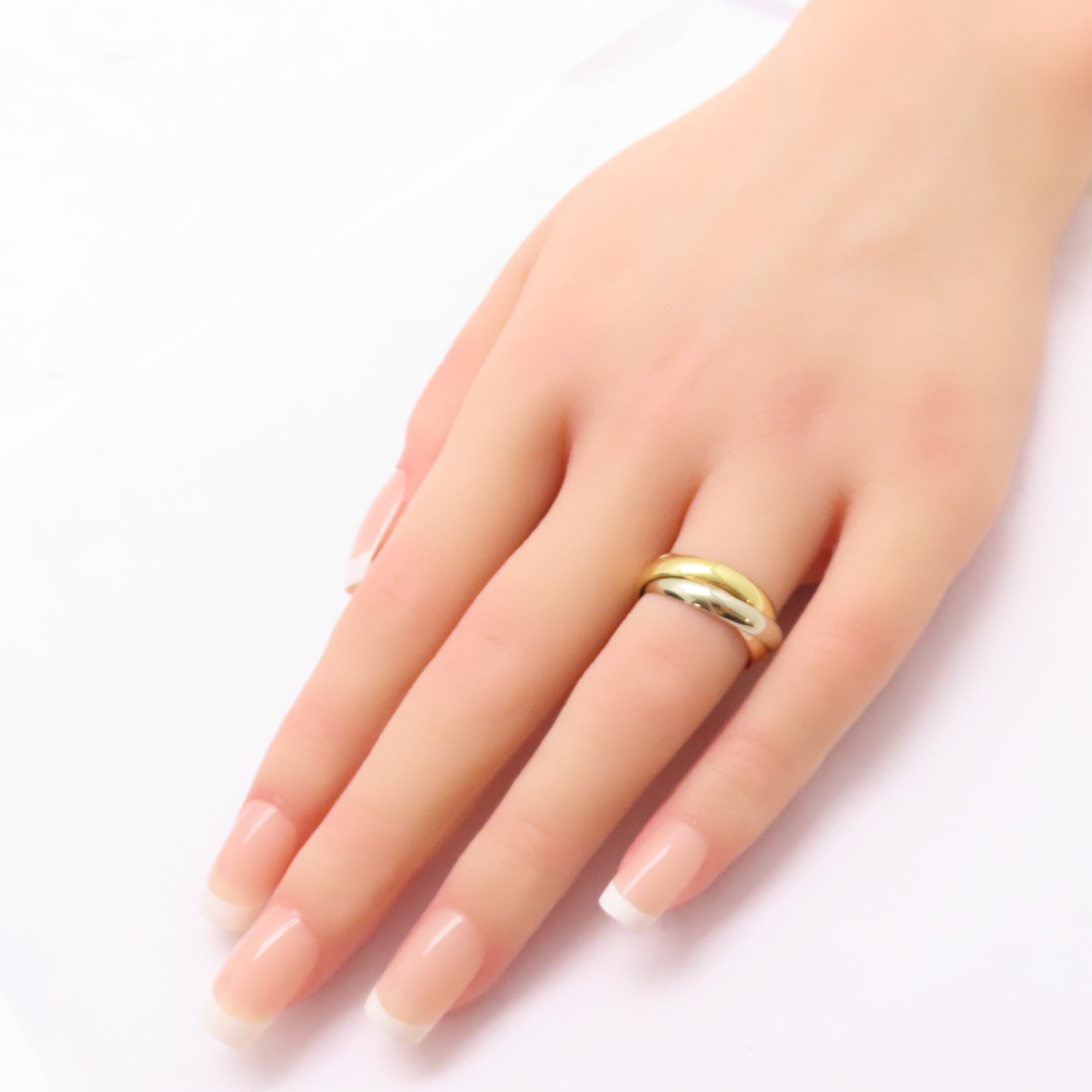 CARTIER 【激減優惠】18K黃金/白金/玫瑰金Trinity Ring戒指US#5.75/Cartier#51