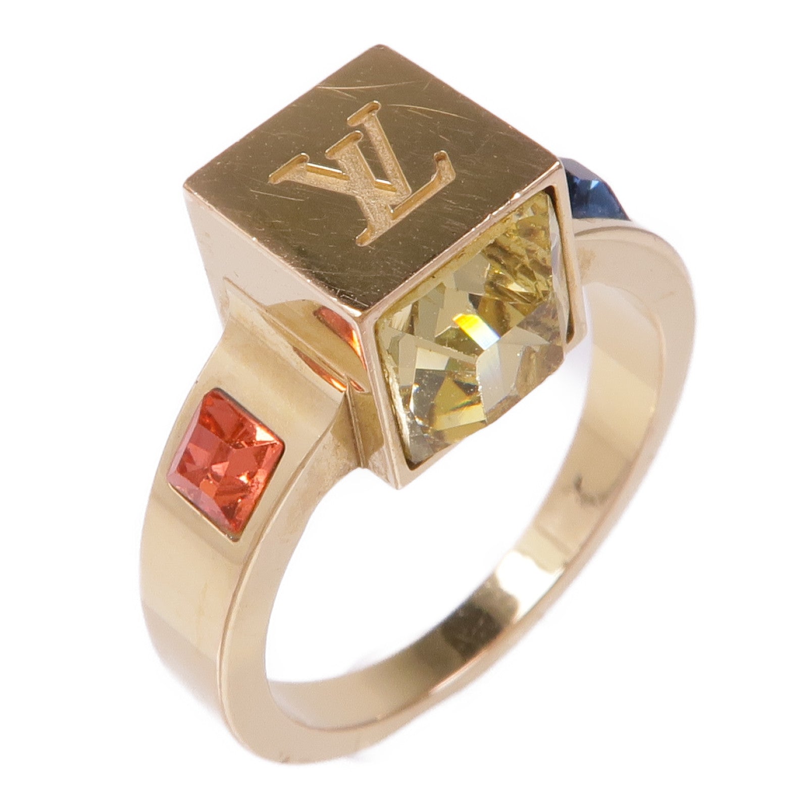 LOUIS VUITTON 黃銅Gamble Ring戒指LV#S US#5