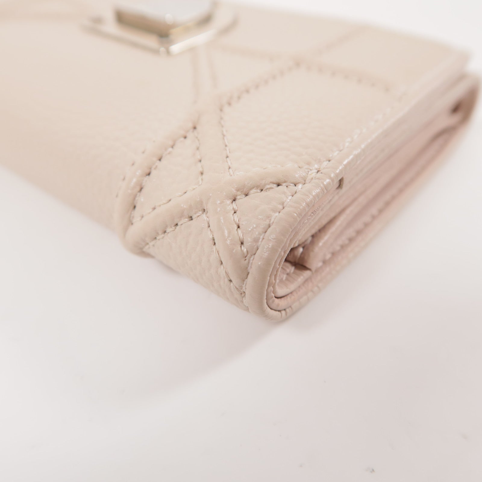 Dior 牛皮皮革Diorama Wallet銀扣錢包