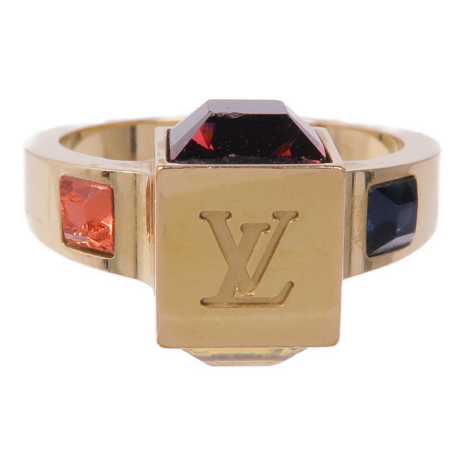 LOUIS VUITTON 黃銅Gamble Ring戒指LV#S US#5