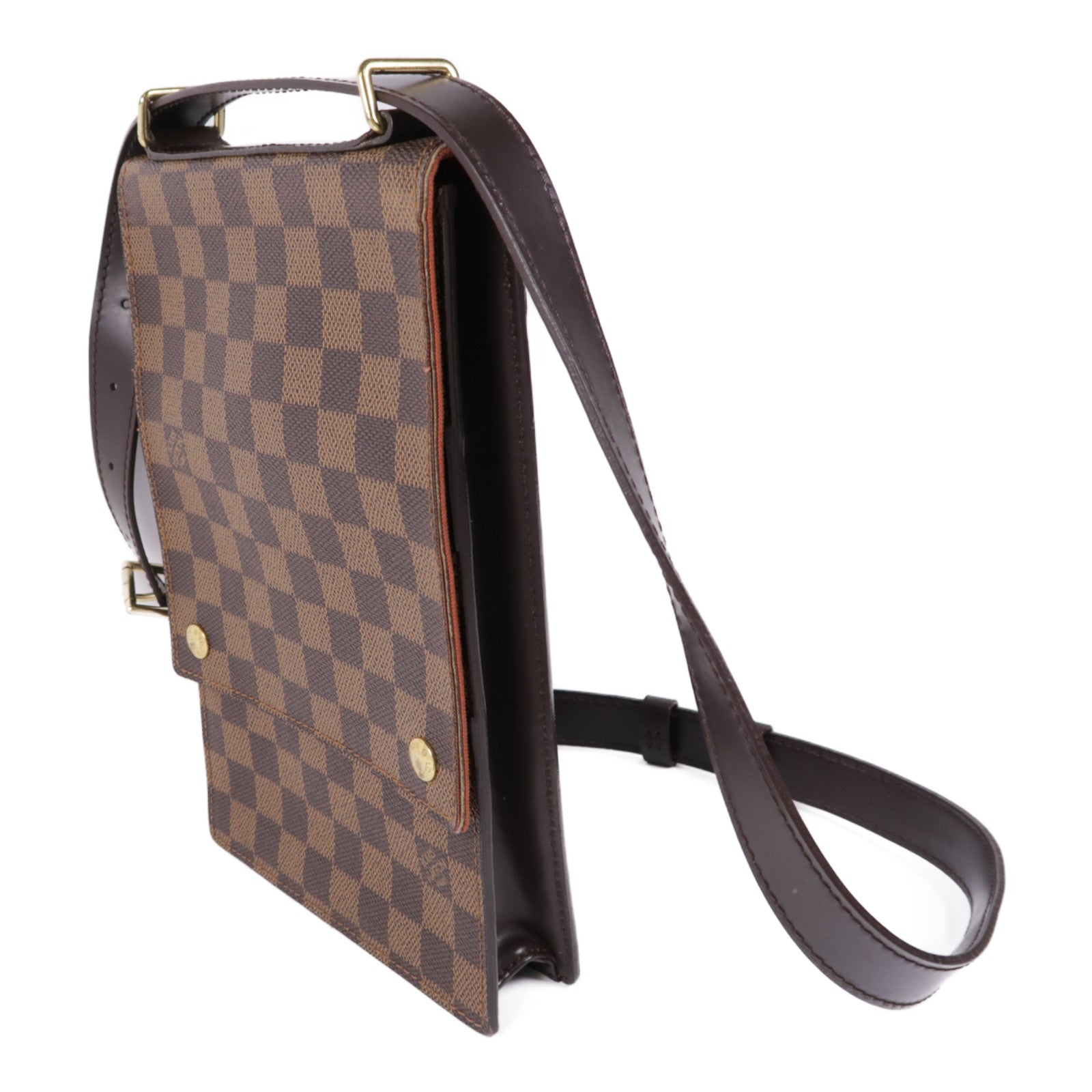 LOUIS VUITTON Damier Portobello金扣肩背袋