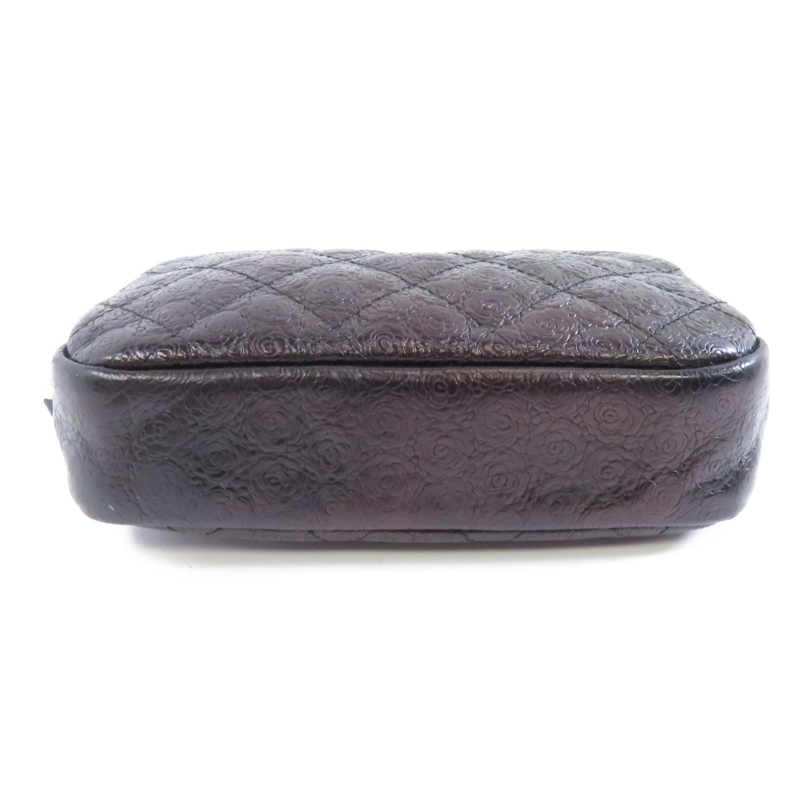 CHANEL 牛皮皮革Clutch Bag金扣黑色