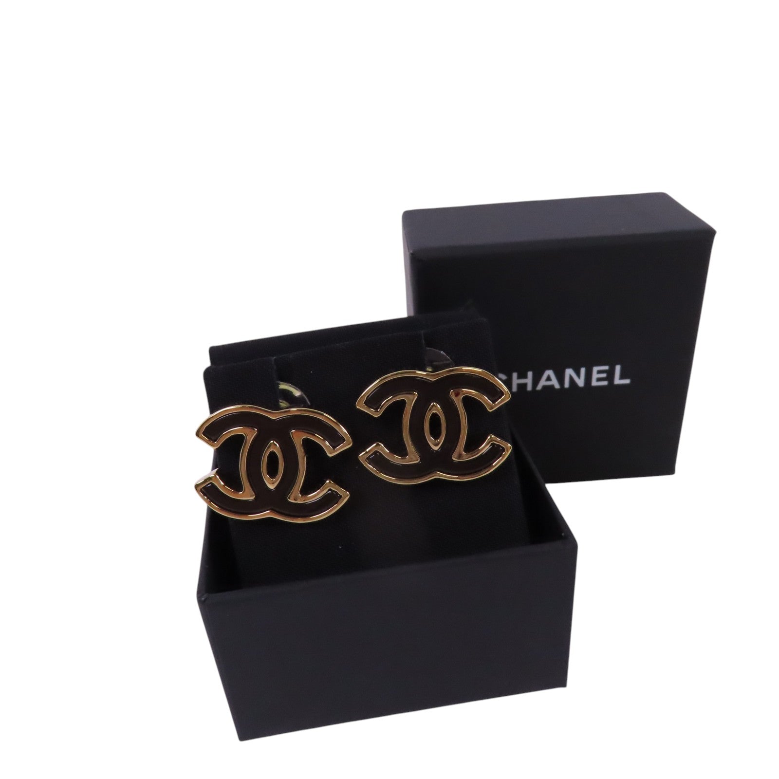 CHANEL 金屬CC Earrings金扣耳環