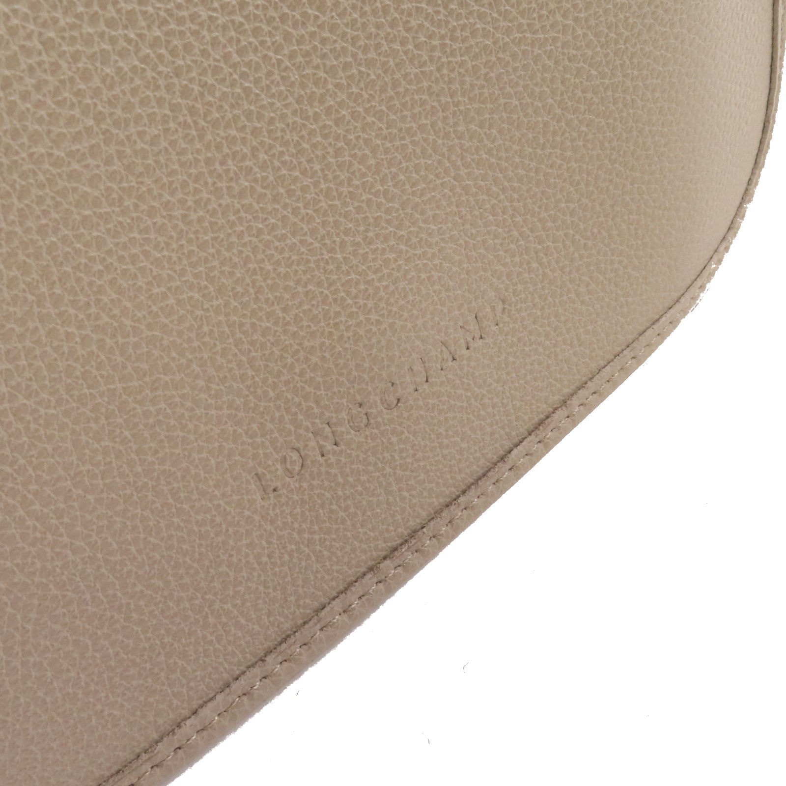 Longchamp 牛皮皮革Shoulder Bag金扣肩背袋灰色