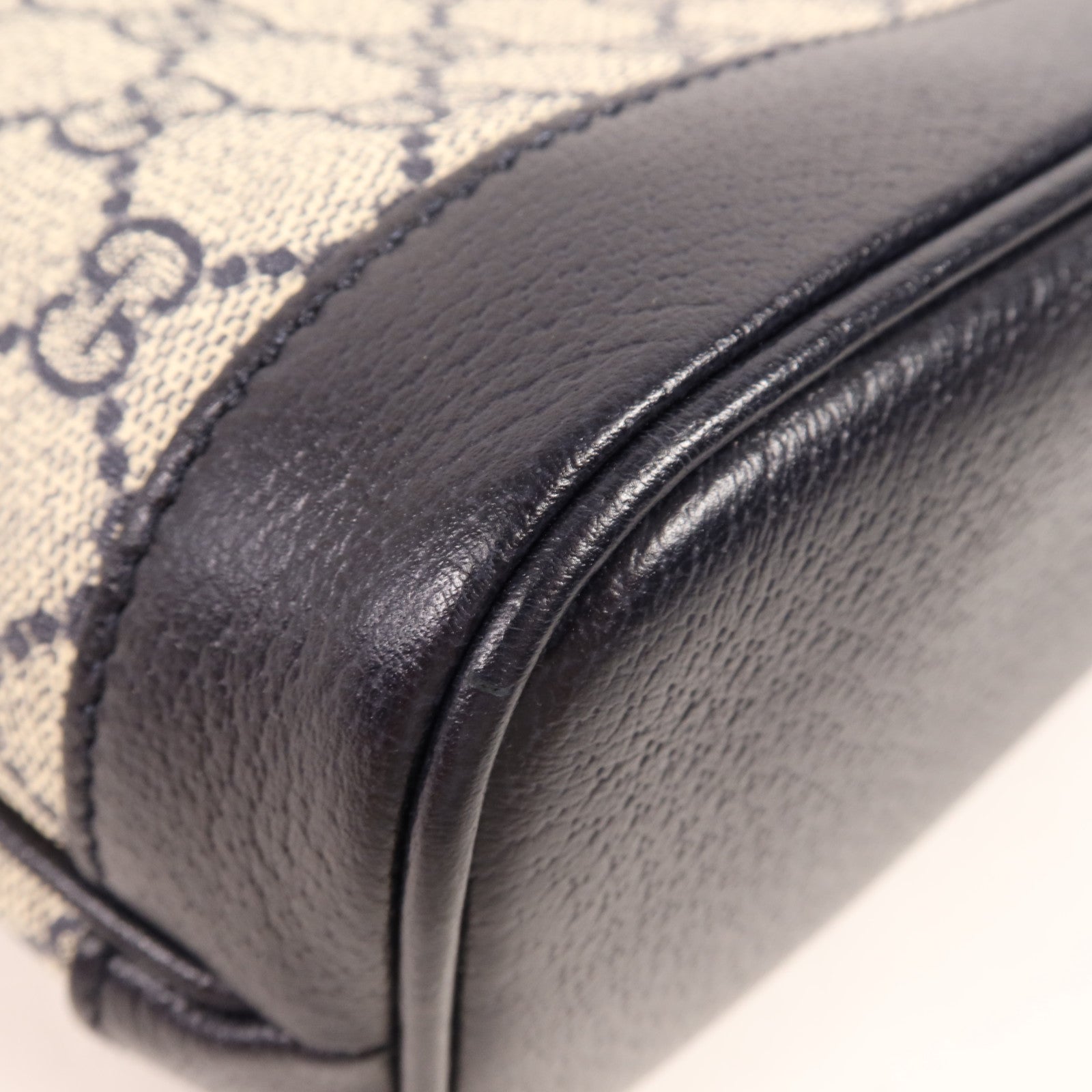 GUCCI 塗層帆布Shoulder Bag銀扣手挽肩背兩用袋