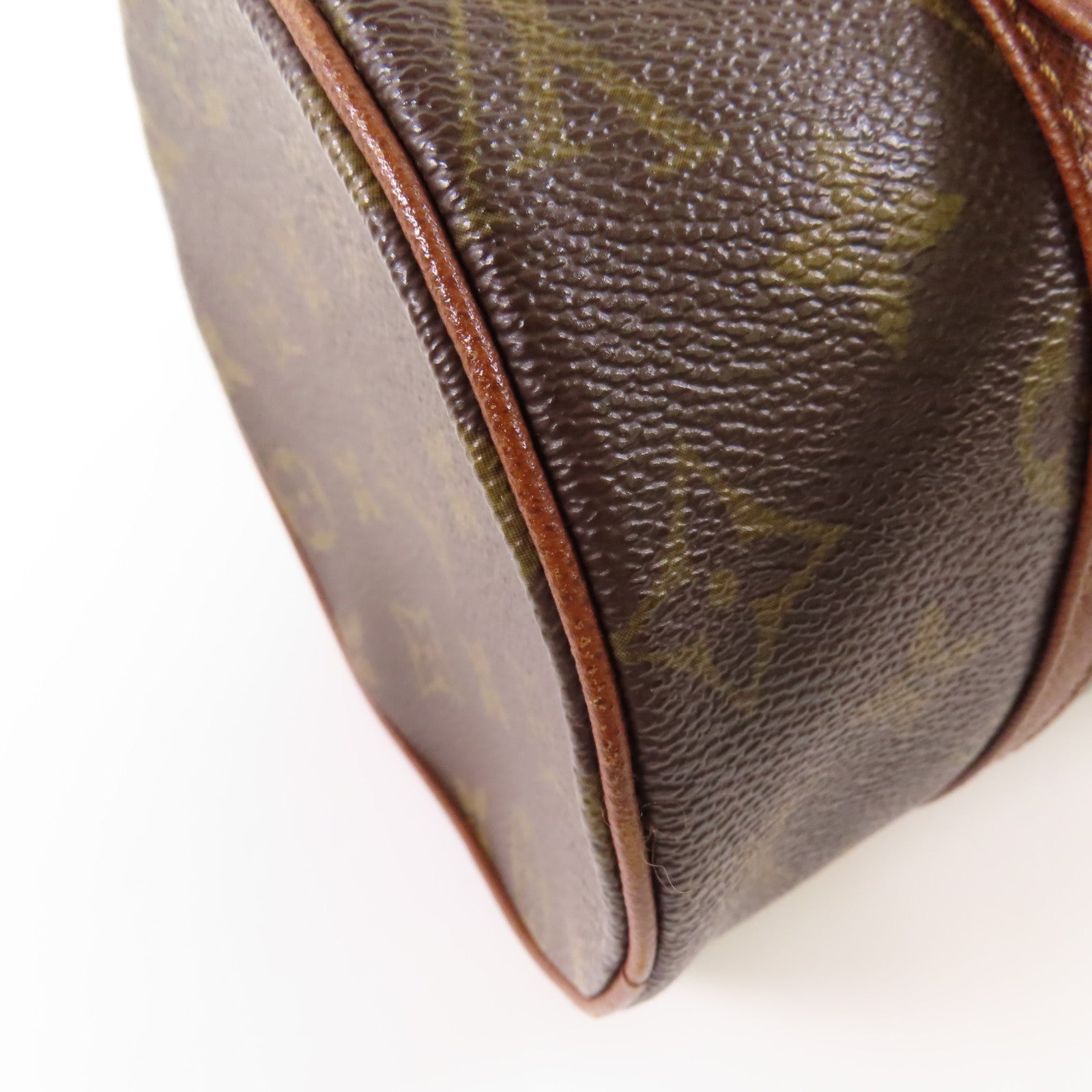 LOUIS VUITTON Monogram Papillon金扣手挽袋棕色