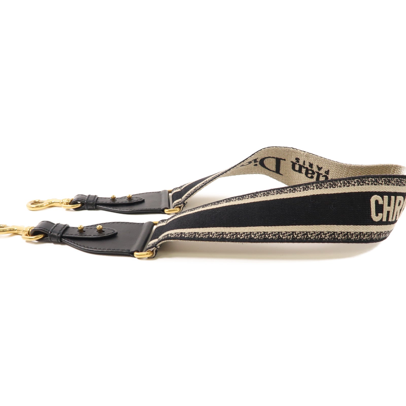Dior 帆布Shoulder Strap With Ring金扣肩帶黑色
